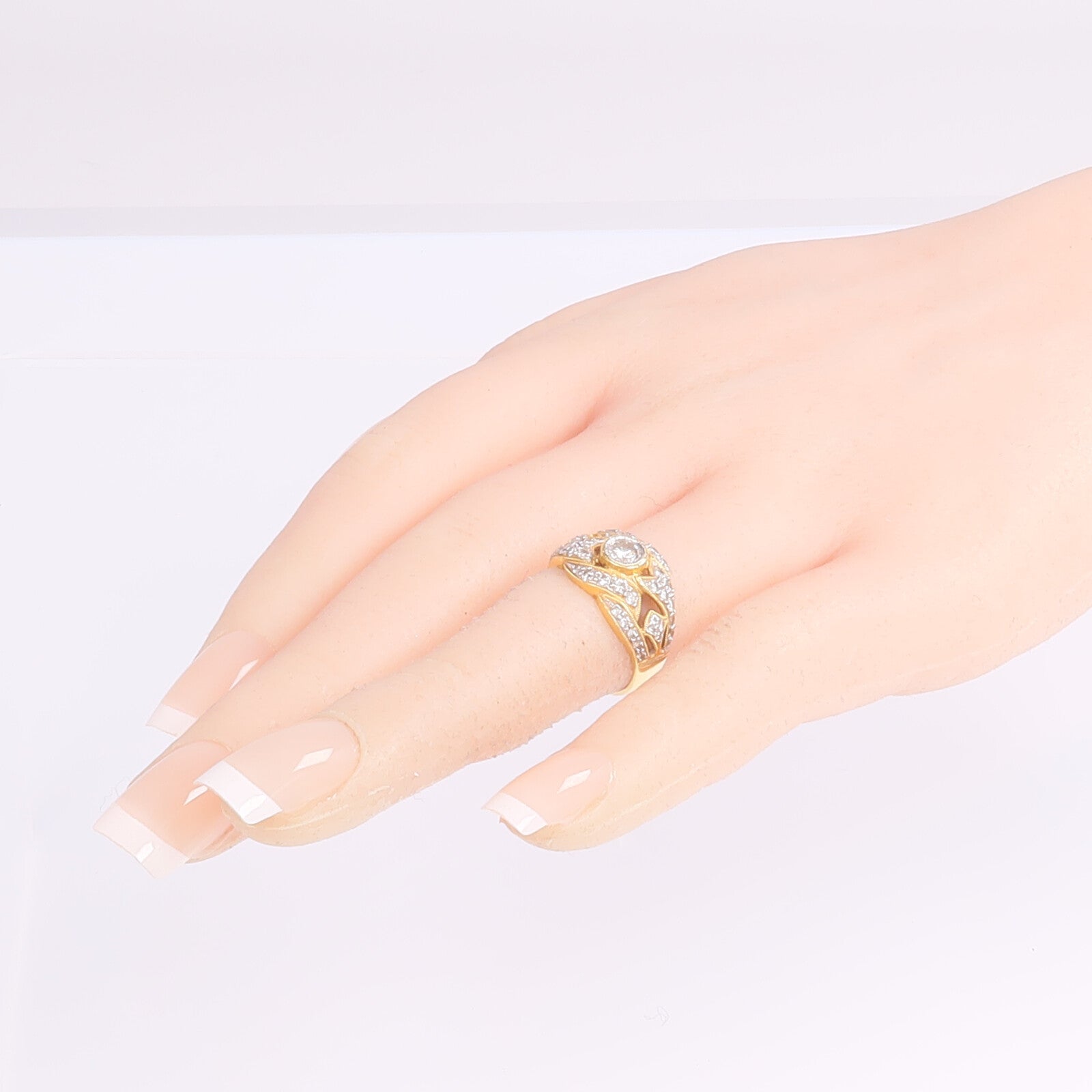 JEWELRY 18K黃金/白金Diamond Ring鑽石戒指US#5.5