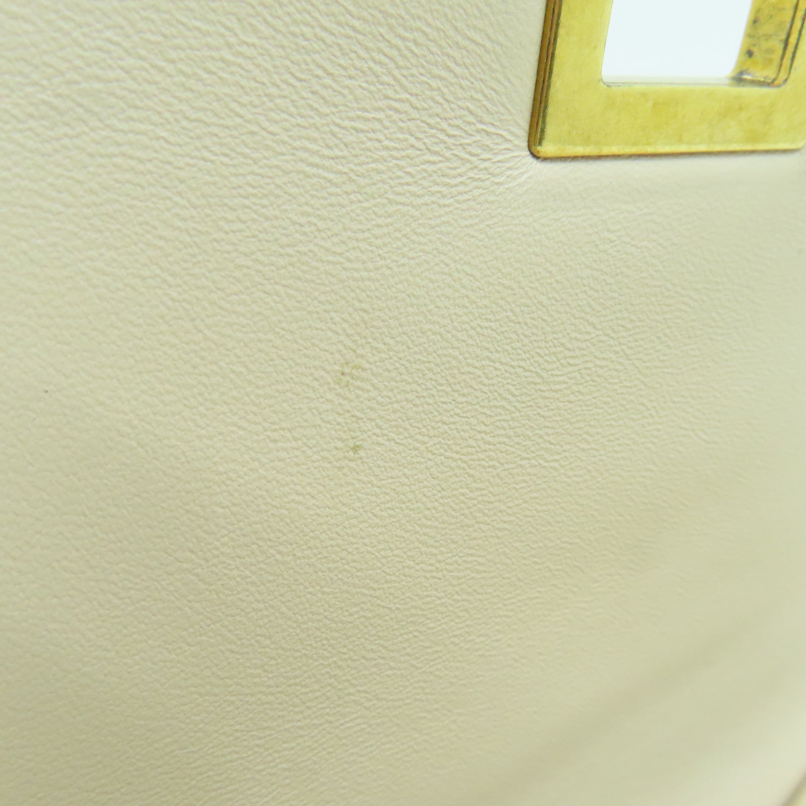 CELINE 牛皮皮革Classic Bag金扣肩背袋米色
