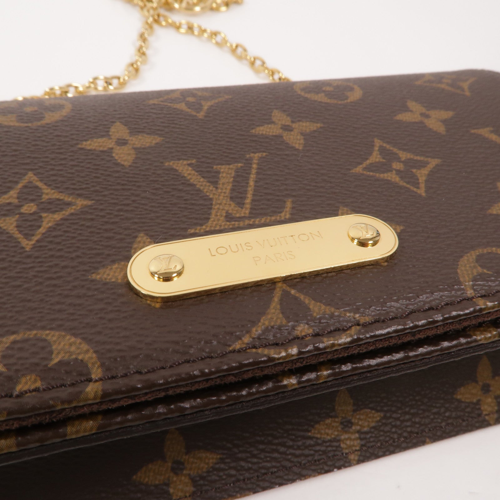 LOUIS VUITTON Monogram Wallet On Chain Lily鏈帶肩背袋