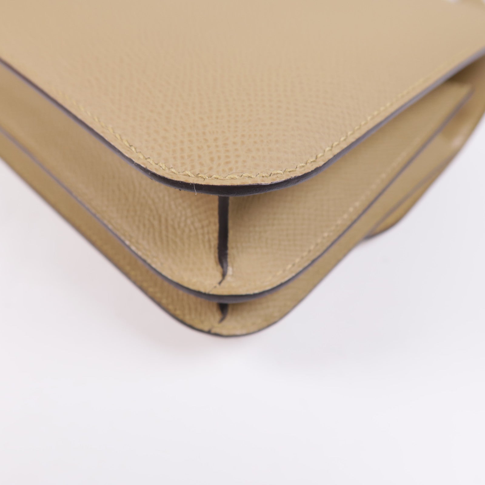 HERMES Epsom皮革Constance Mini金扣手挽肩背兩用袋Poussiere