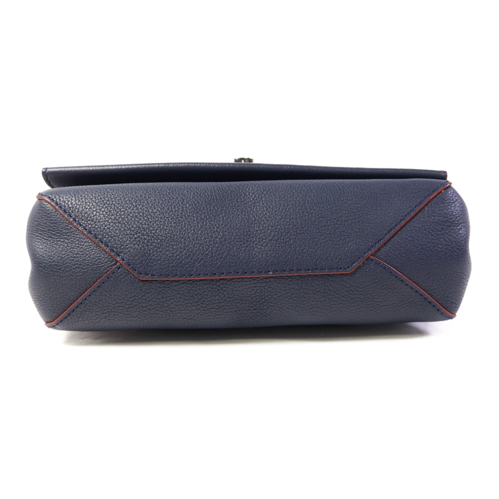 LOUIS VUITTON 牛皮皮革Lockme II BB銀扣手挽肩背兩用袋藍色