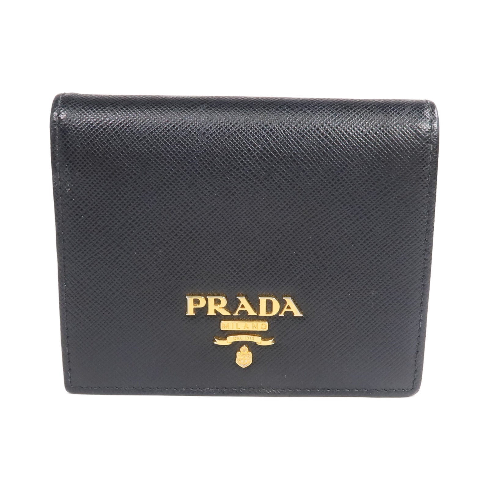 PRADA 牛皮皮革Wallet金扣錢包