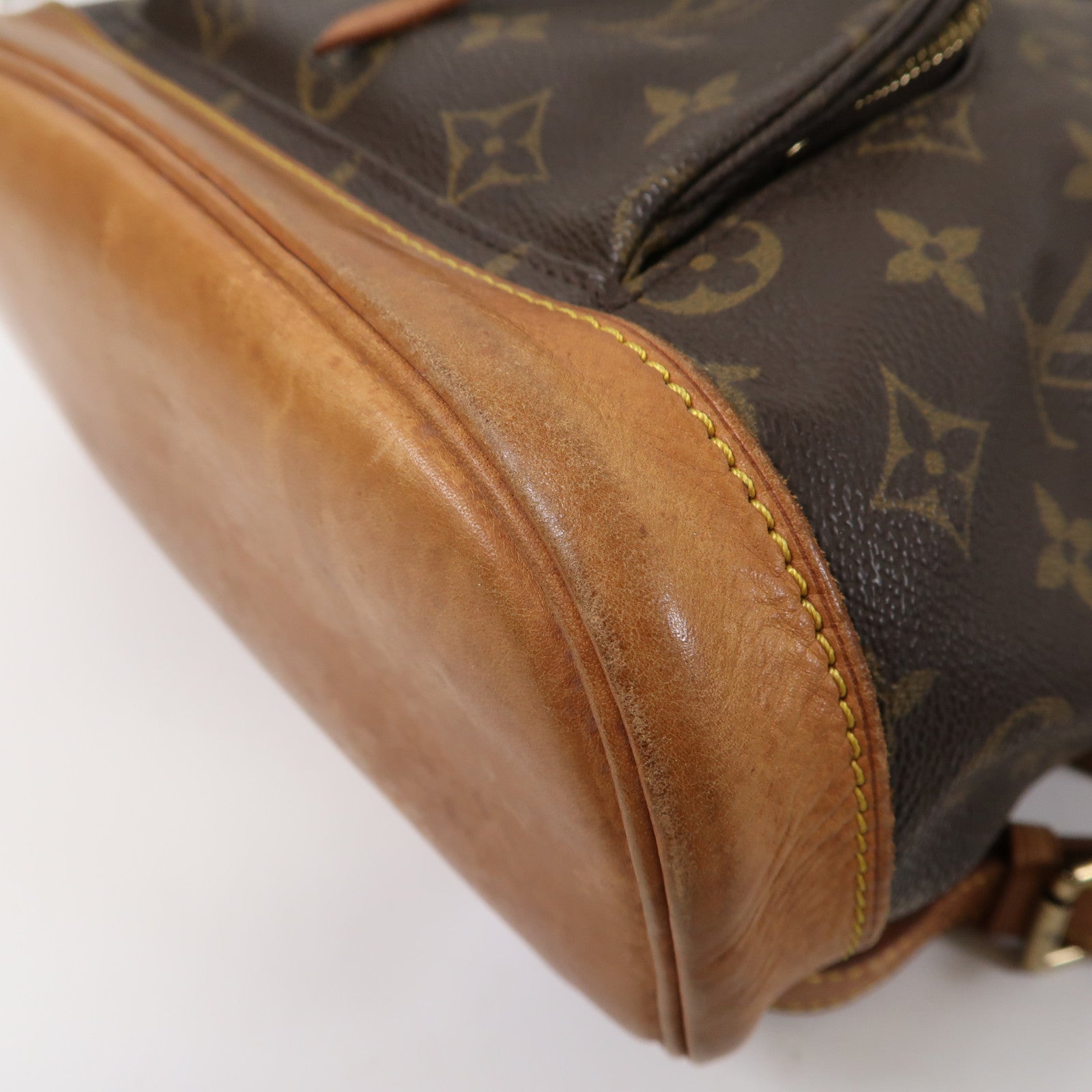 LOUIS VUITTON Monogram Montsouris MM金扣背包啡色
