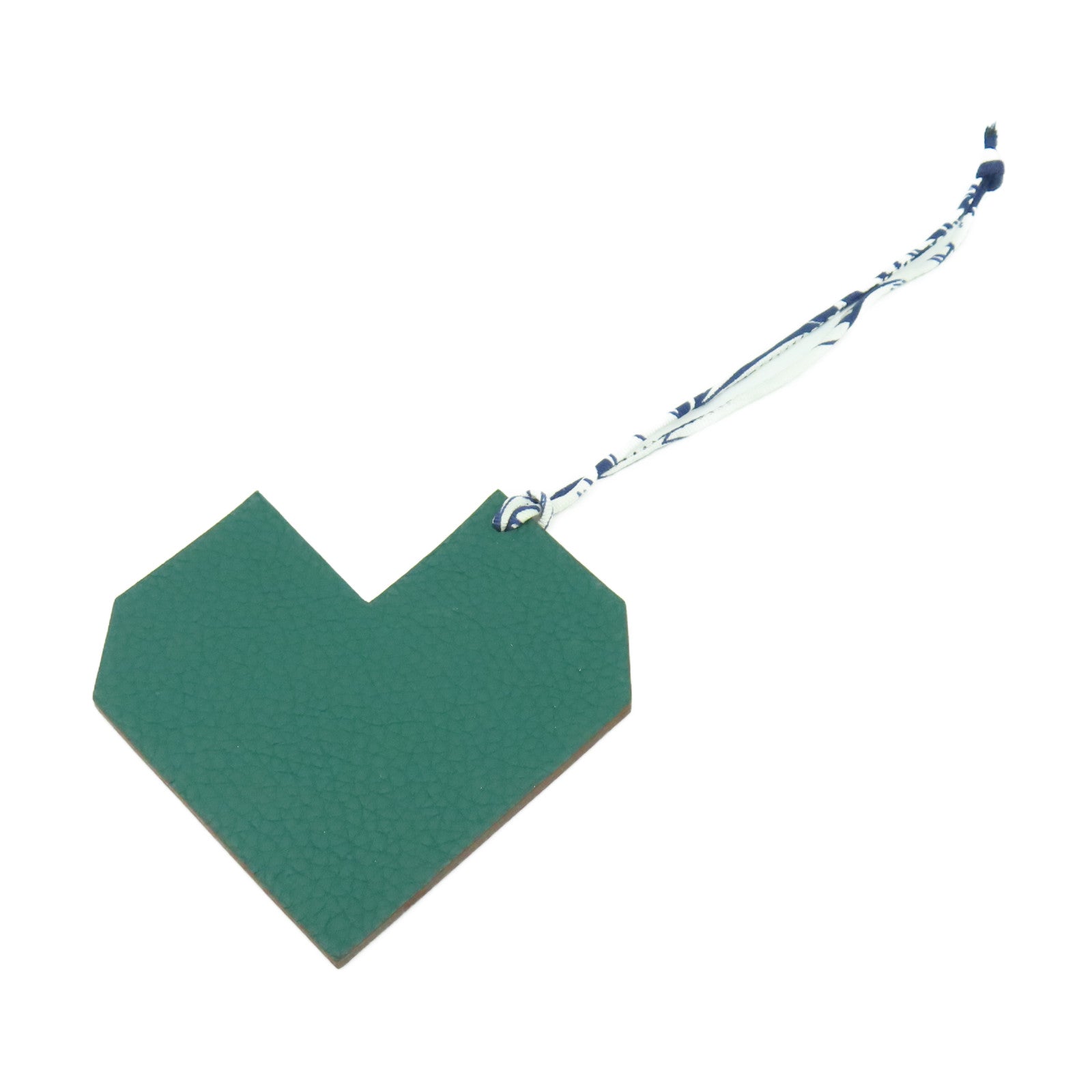 HERMES 【激減優惠】Togo/Epsom皮革Petit H Heart掛飾綠色/藍色