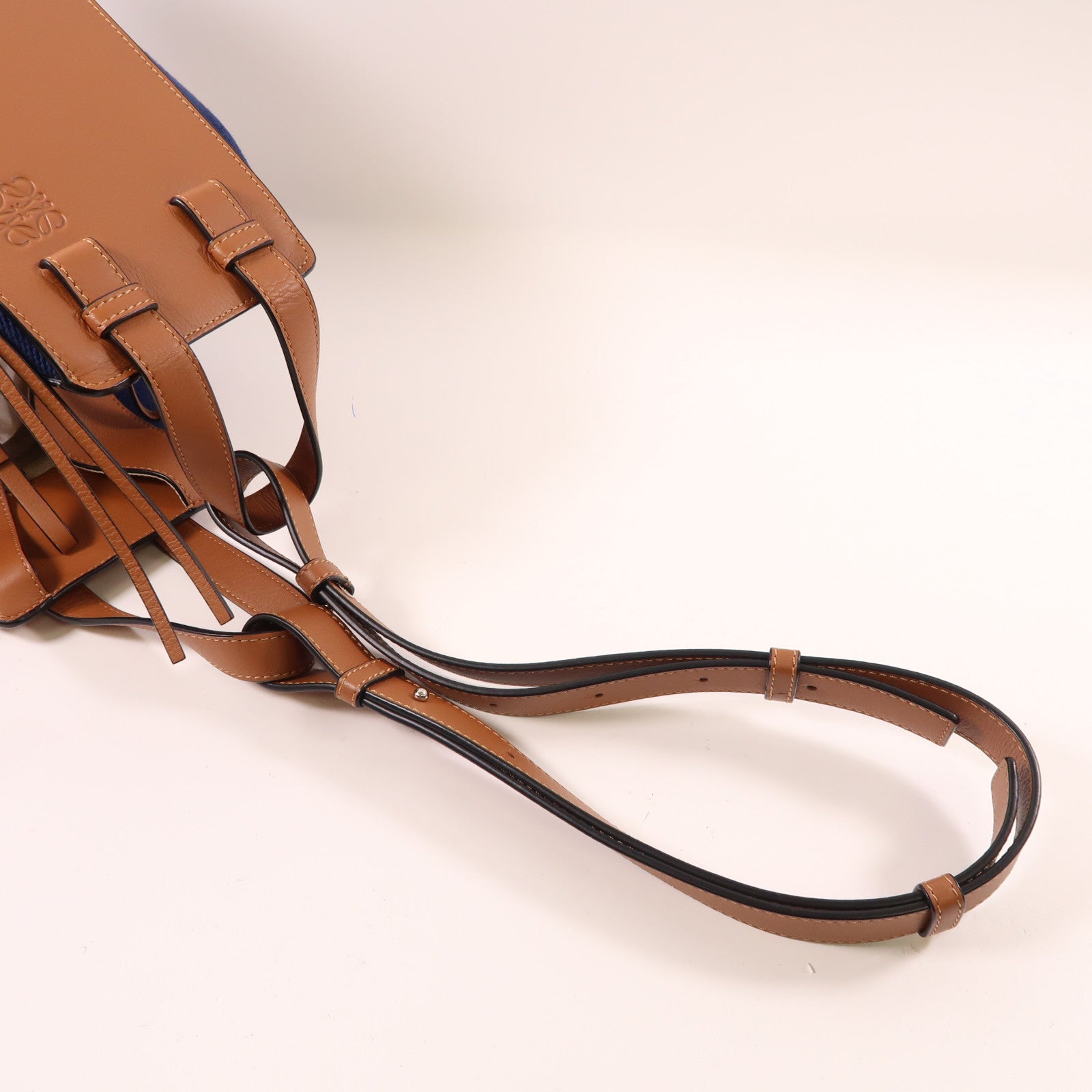 LOEWE SHW Hammock Shoulder Bag Canvas Leather