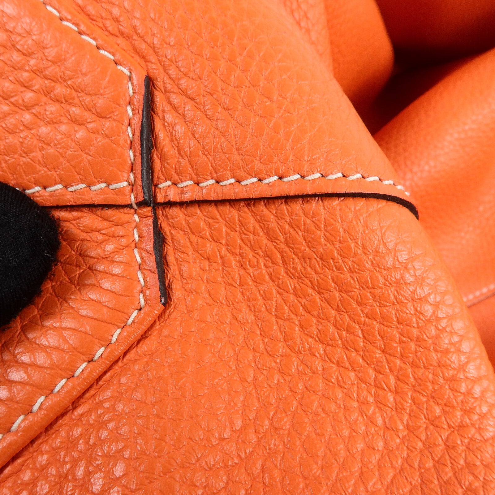 HERMES Clemence皮革Double Sens 35肩背袋Prunoir/Feu