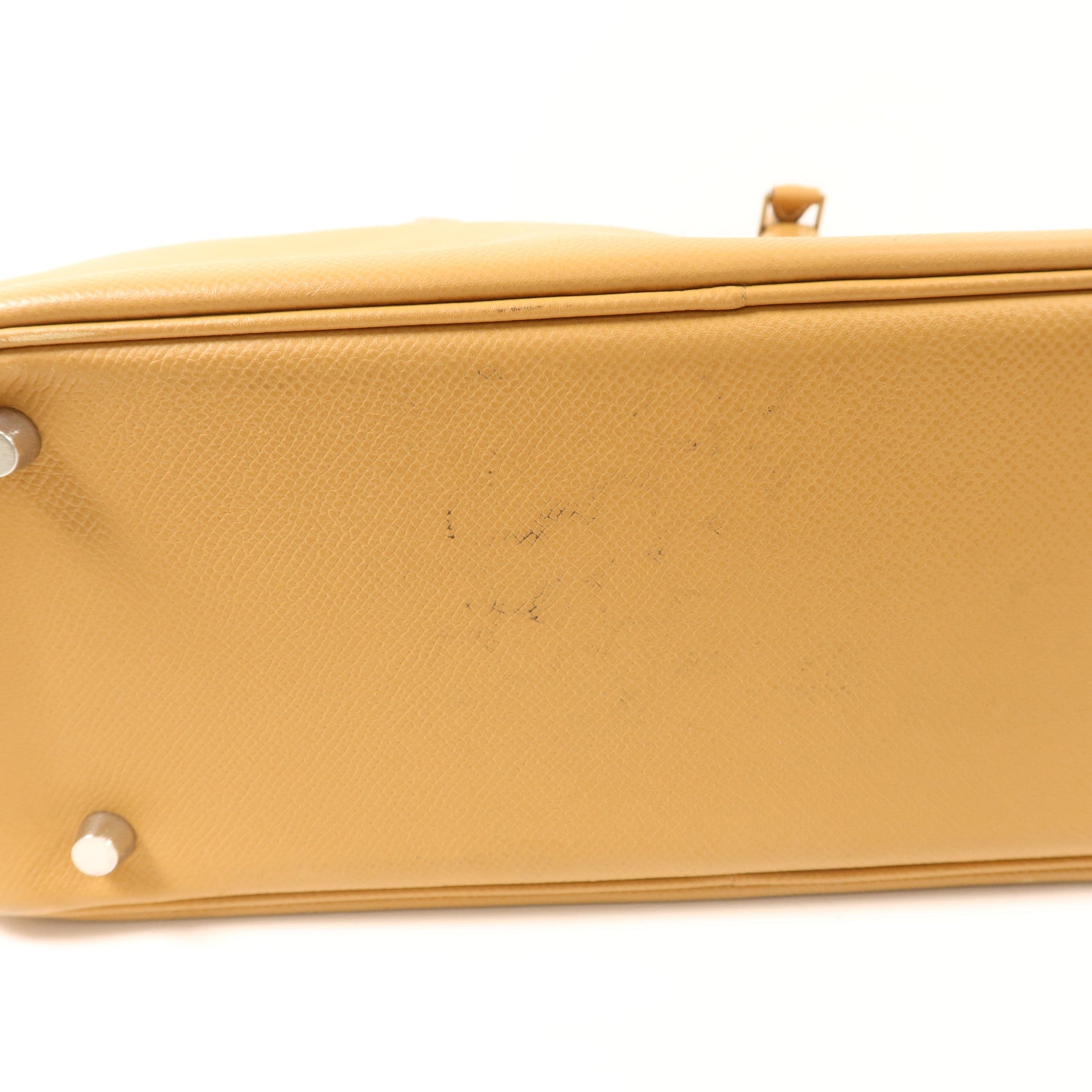 HERMES Epsom皮革Plume 32銀扣手挽袋Gold