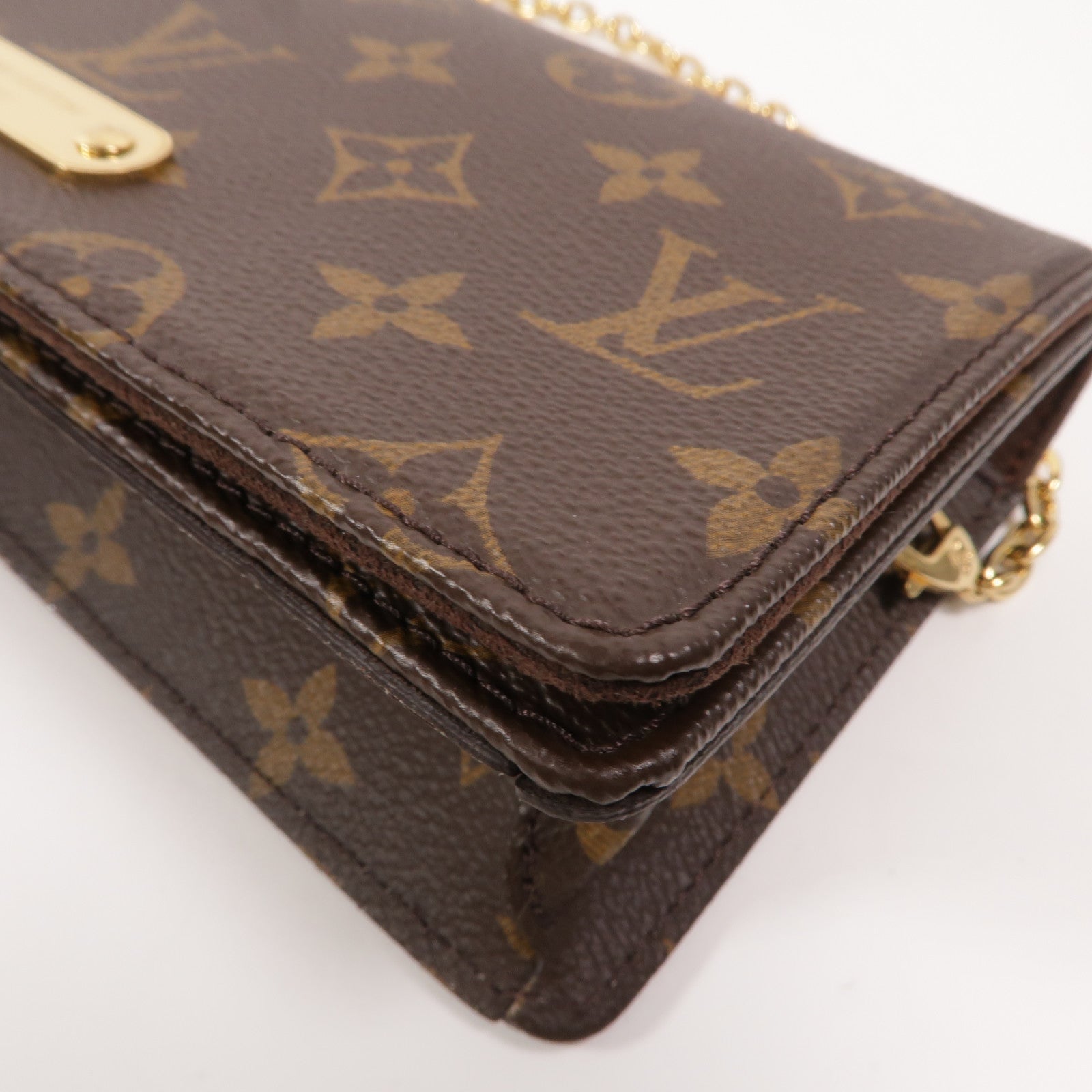 LOUIS VUITTON Monogram Wallet On Chain Lily鏈帶肩背袋