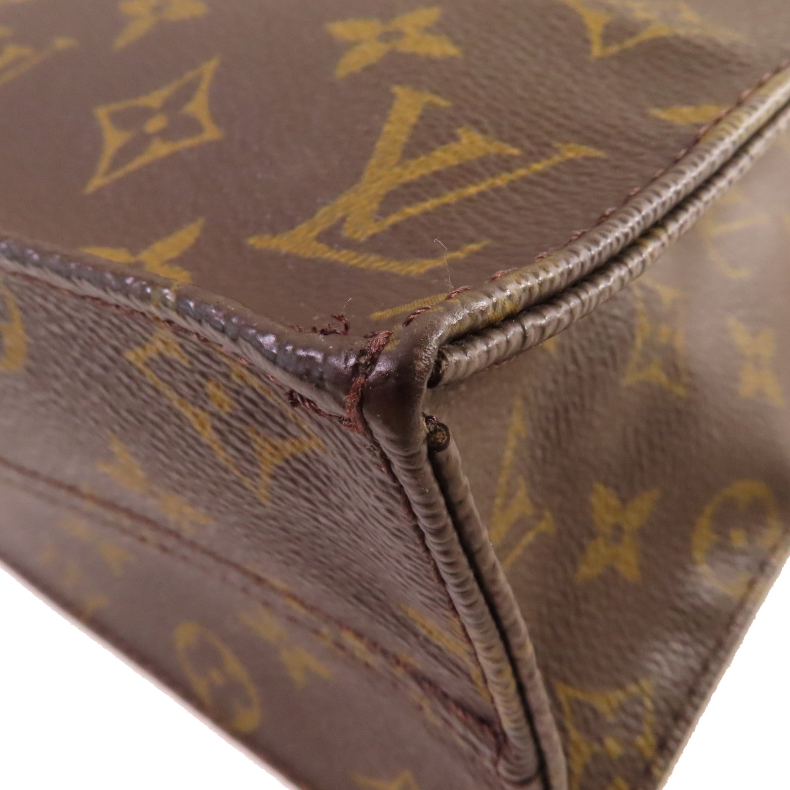 LOUIS VUITTON Monogram Sac Plat Tote Bag手挽袋啡色