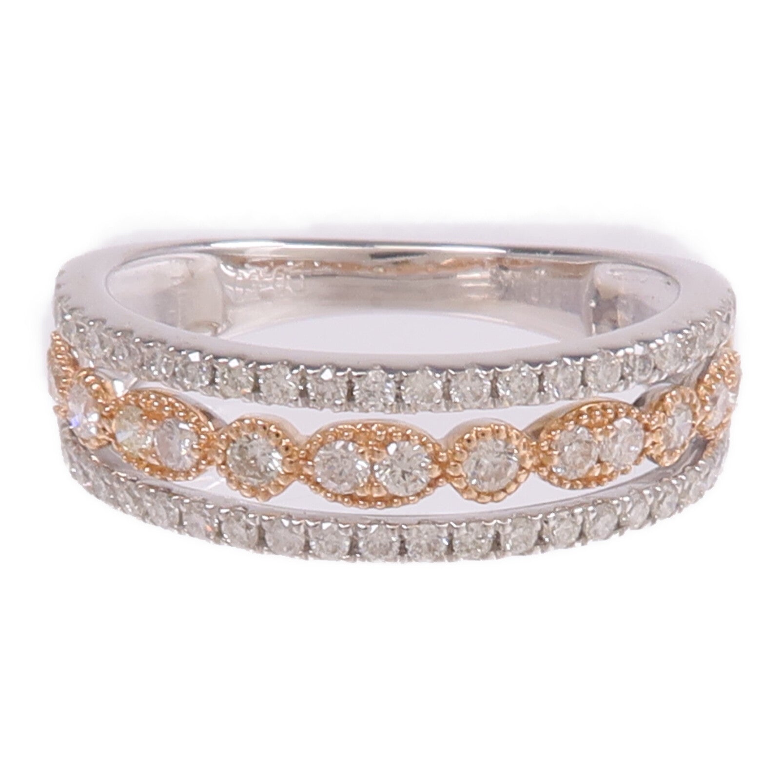 JEWELRY 18K白金/玫瑰金Diamond Ring鑽石戒指US#6.25