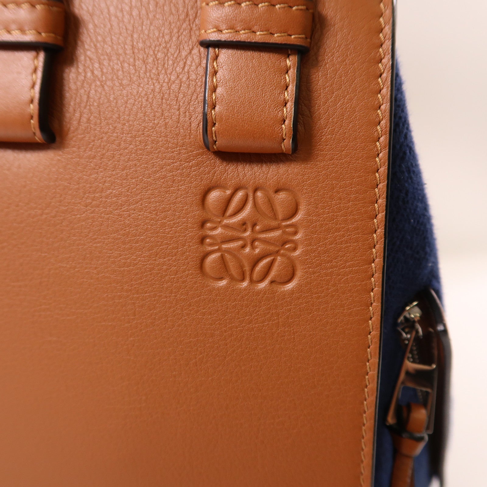 LOEWE SHW Hammock Shoulder Bag Canvas Leather