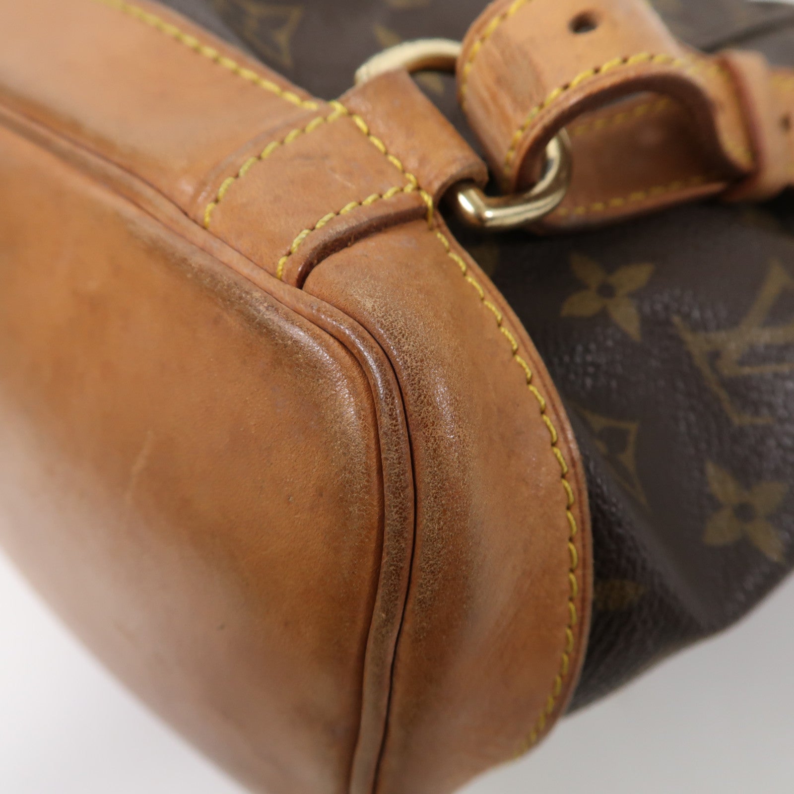 LOUIS VUITTON Monogram Montsouris MM金扣背包啡色