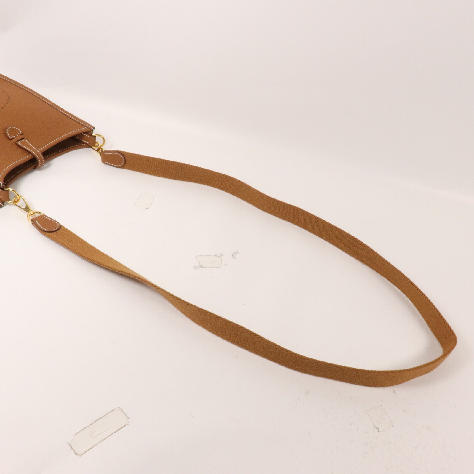 HERMES Clemence皮革Evelyne TPM肩背袋Gold