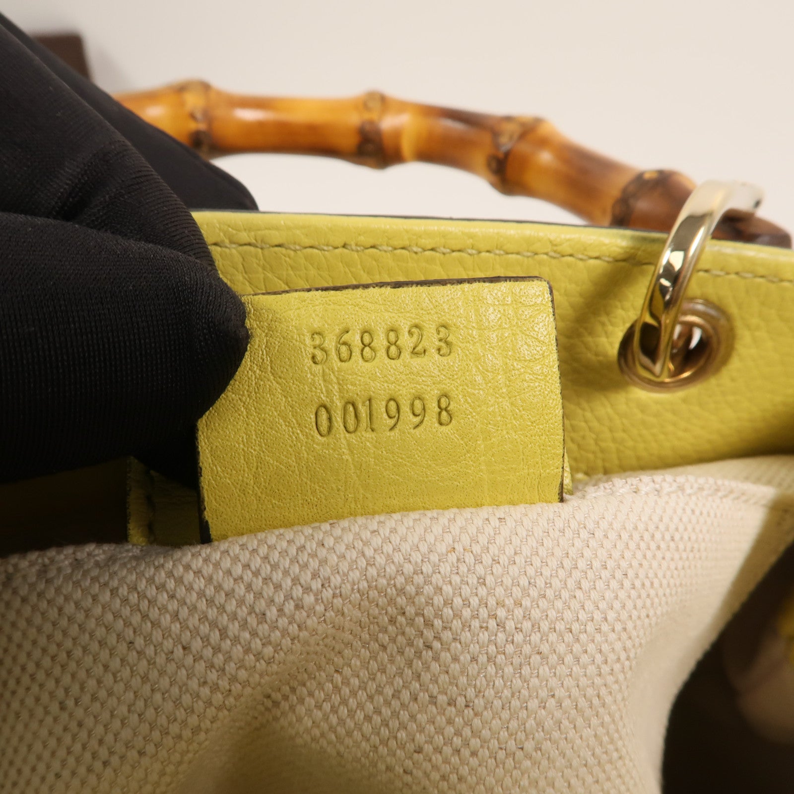 GUCCI 牛皮皮革Bamboo Mini Shopper手挽肩背兩用袋