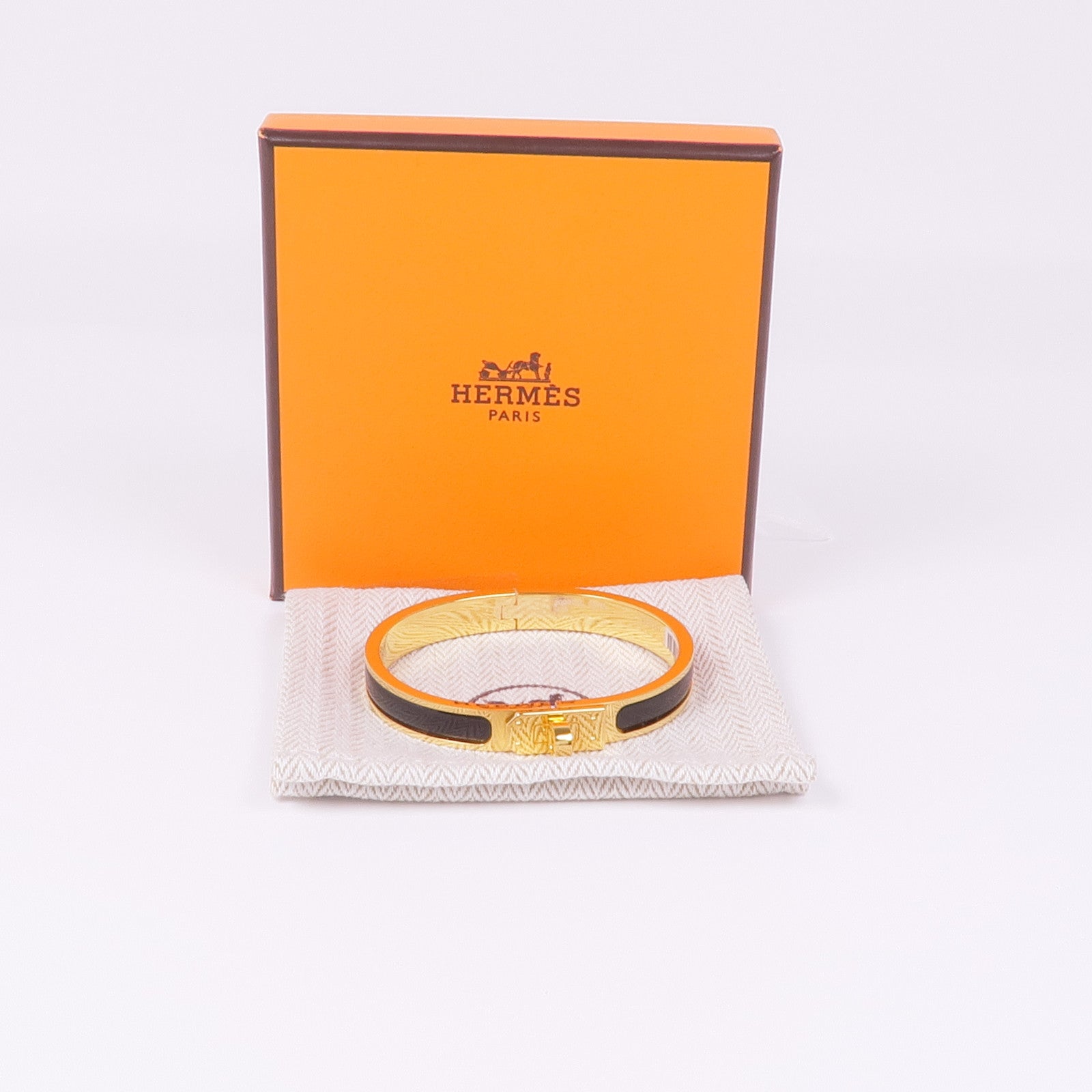 HERMES 琺瑯/金屬Mini Clic Kelly Bracelet手鐲