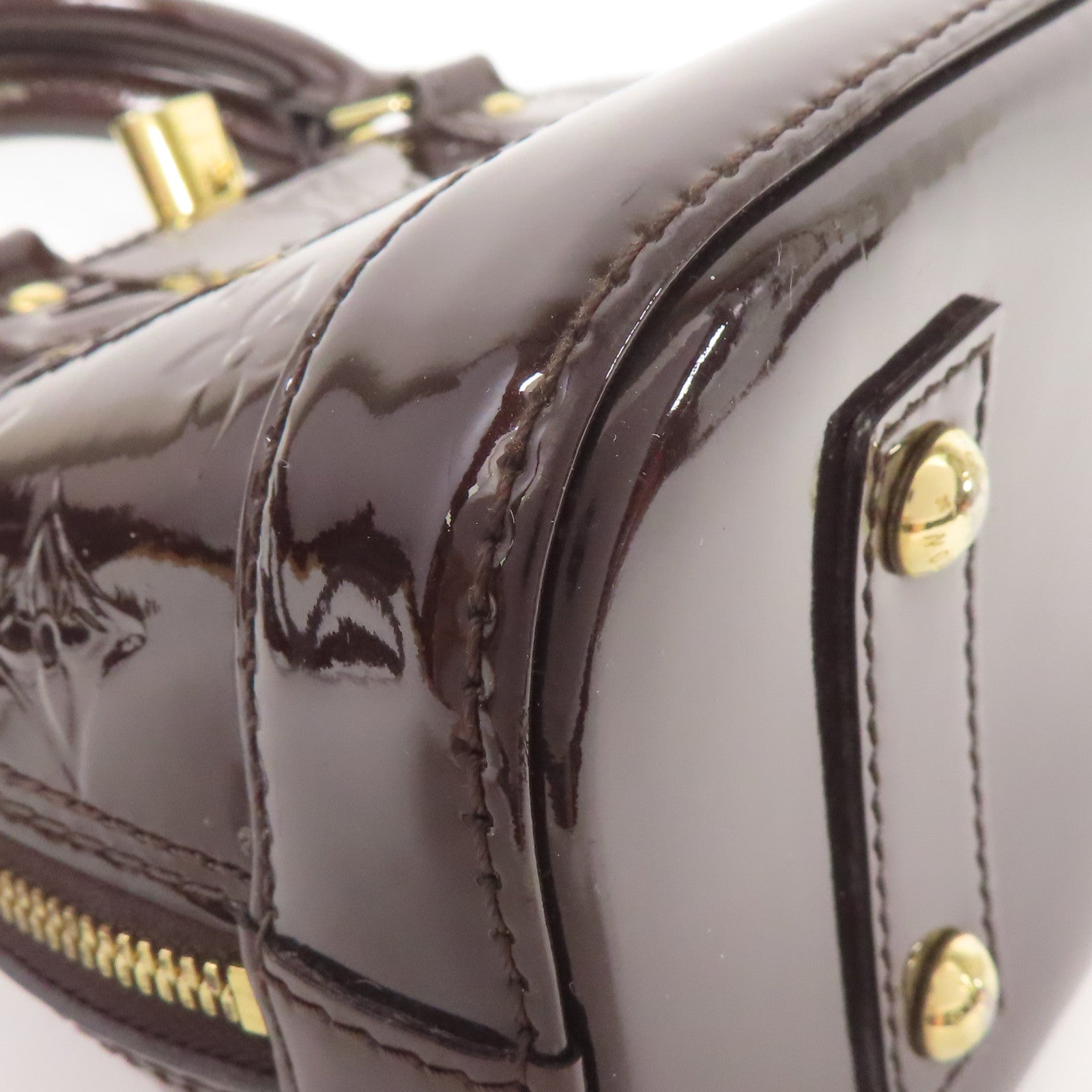 LOUIS VUITTON Vernis Alma BB金扣手挽肩背兩用袋