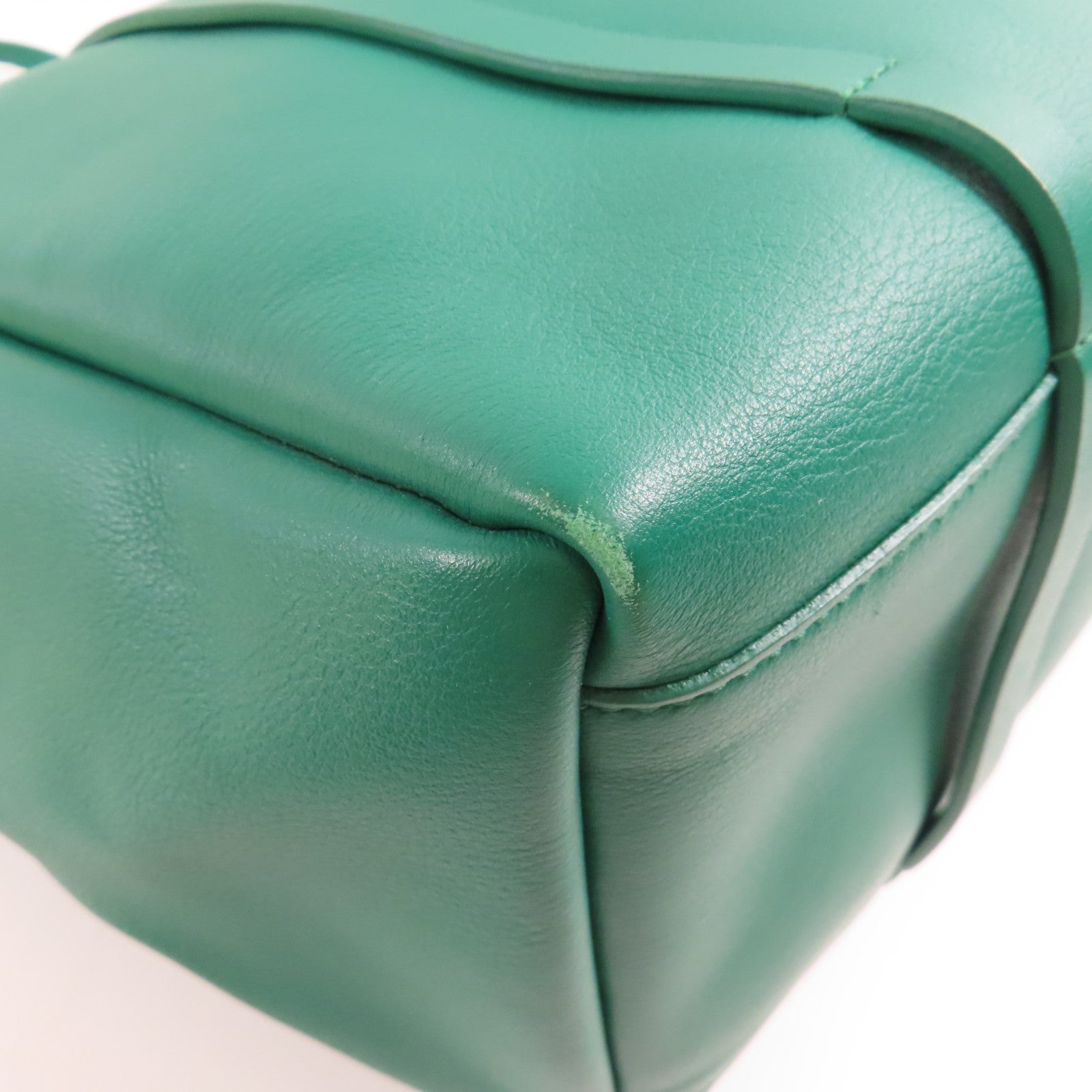 BALENCIAGA Tote Bag Calfskin Leather 475199 Green