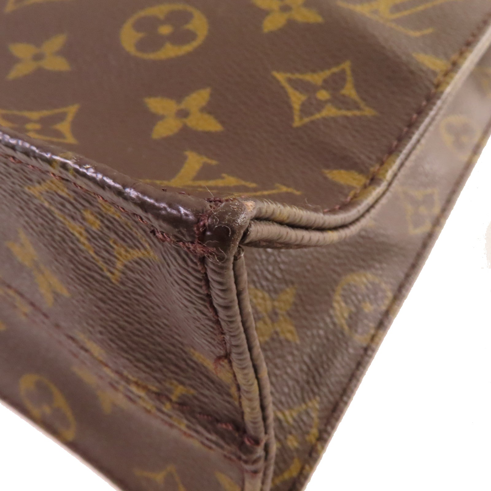 LOUIS VUITTON Monogram Sac Plat Tote Bag手挽袋啡色