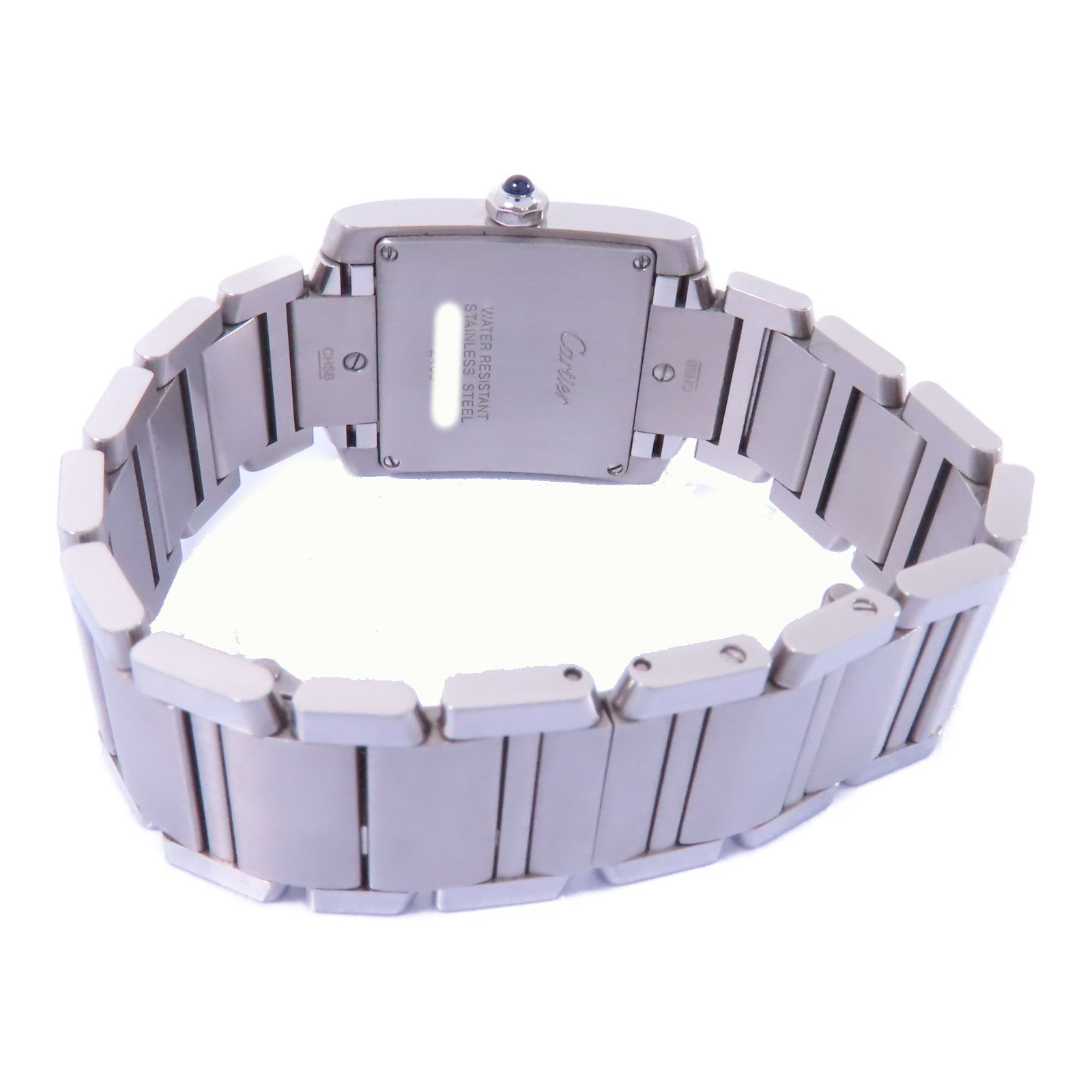 CARTIER Tank Francaise不鏽鋼手錶石英機芯白色