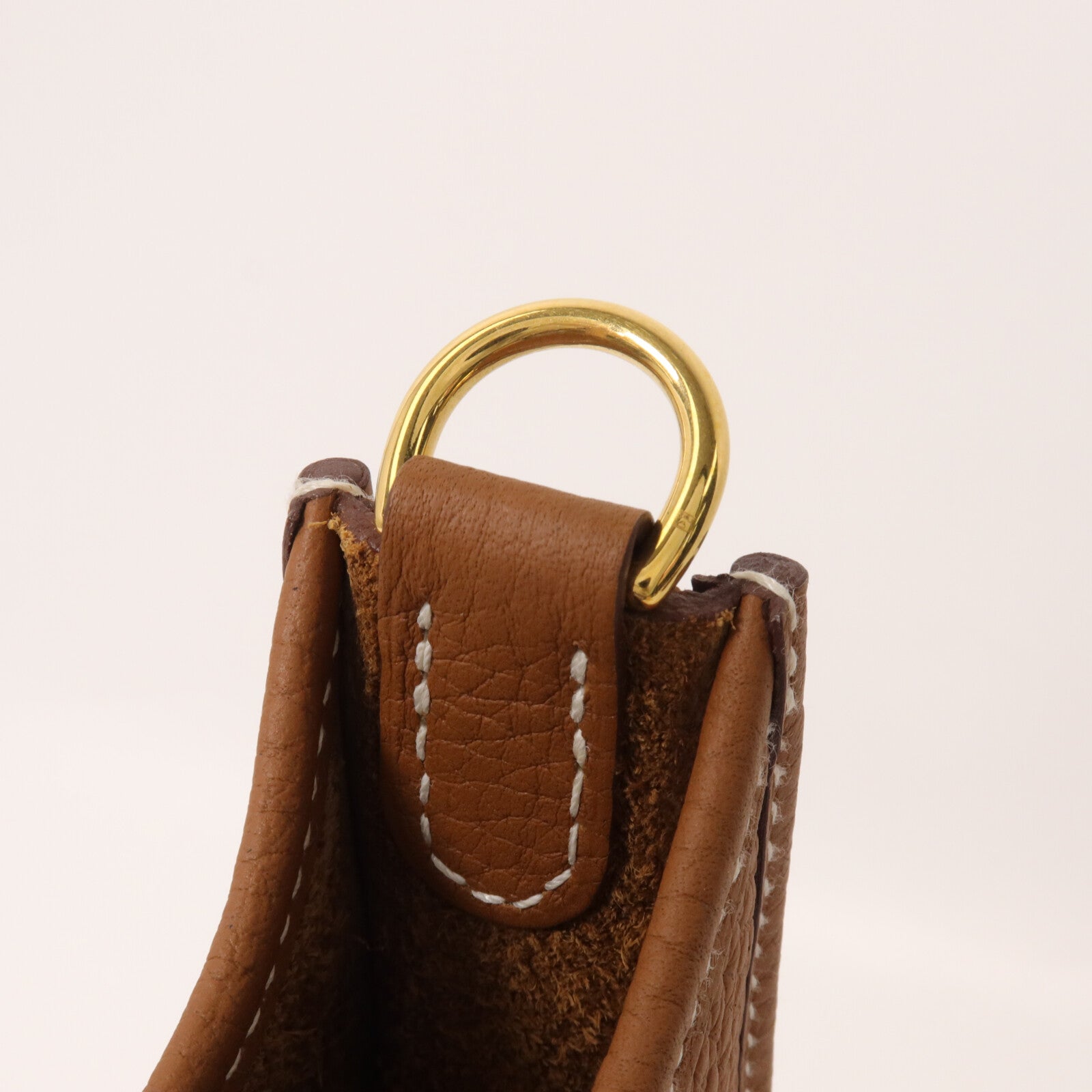 HERMES Clemence皮革Evelyne TPM肩背袋Gold