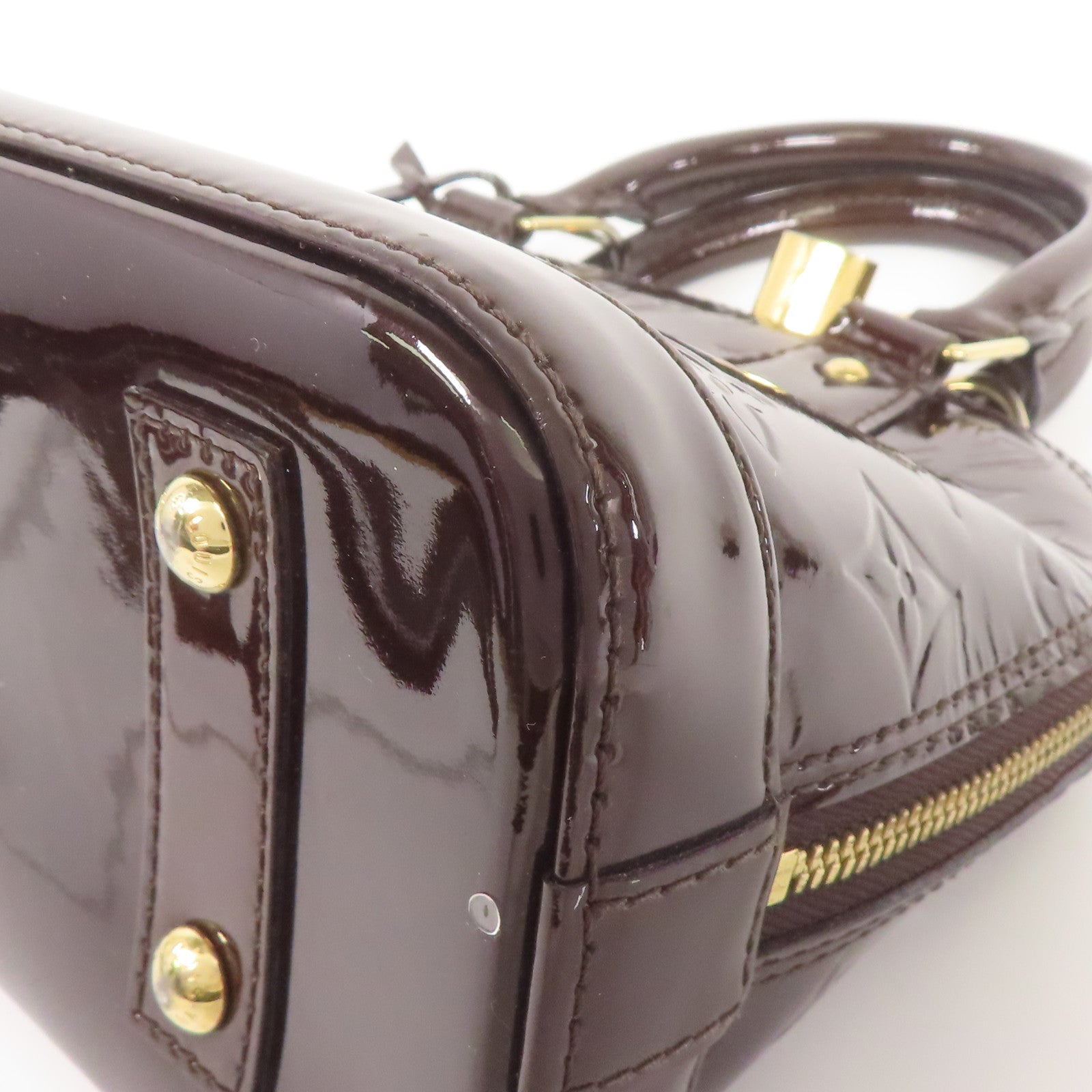 LOUIS VUITTON Vernis Alma BB金扣手挽肩背兩用袋