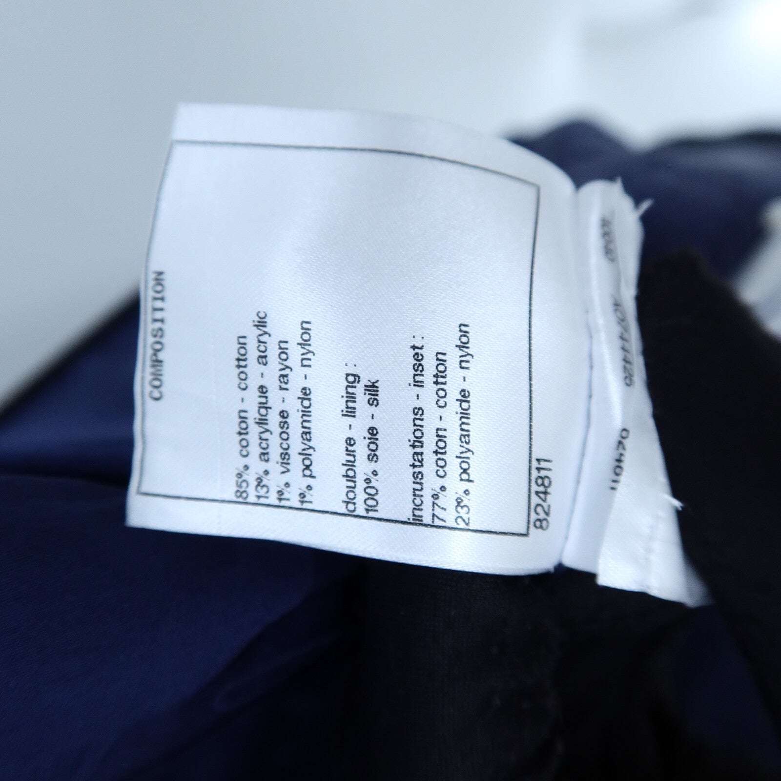 CHANEL Cotton/Acrylic Long Zipper Closure Coat