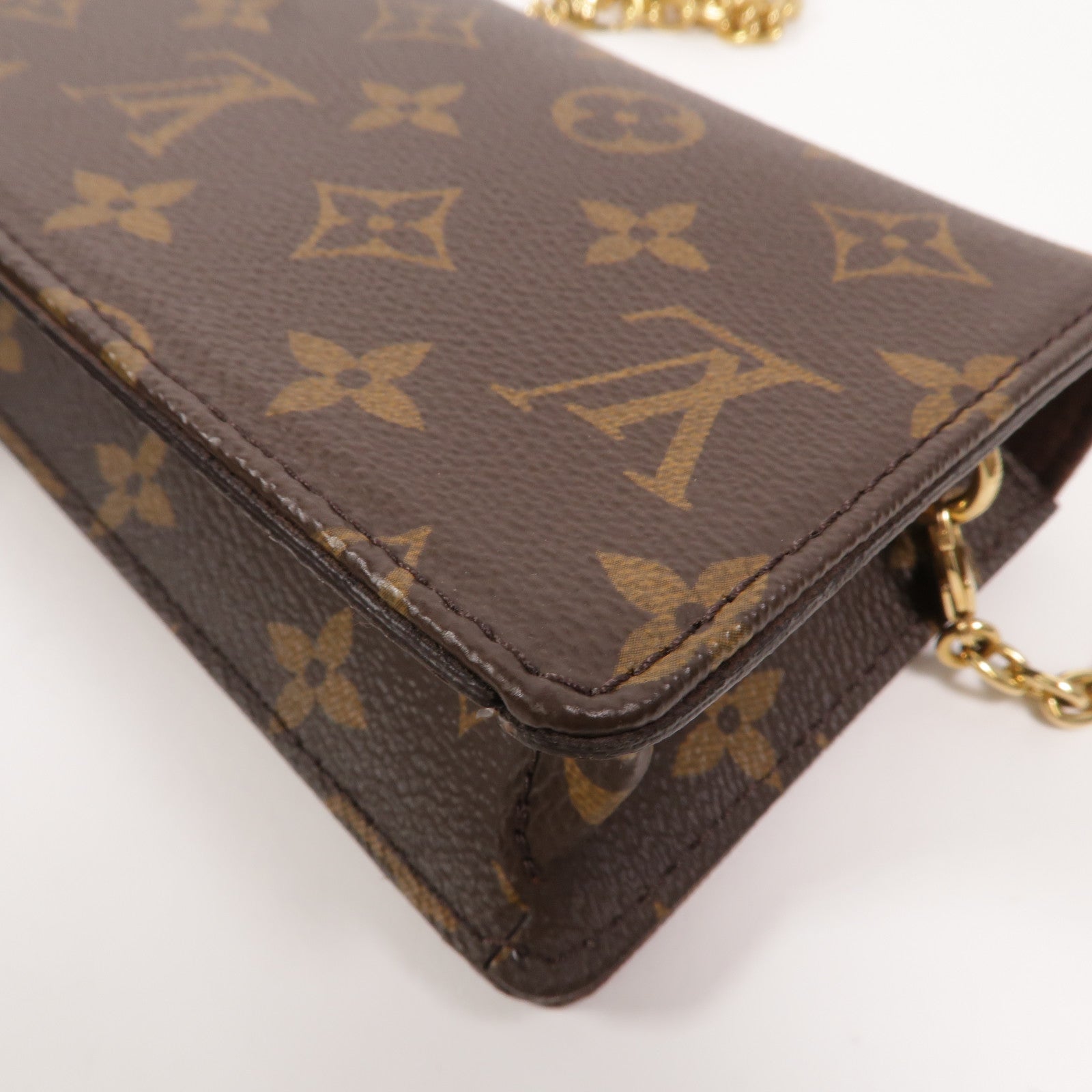 LOUIS VUITTON Monogram Wallet On Chain Lily鏈帶肩背袋