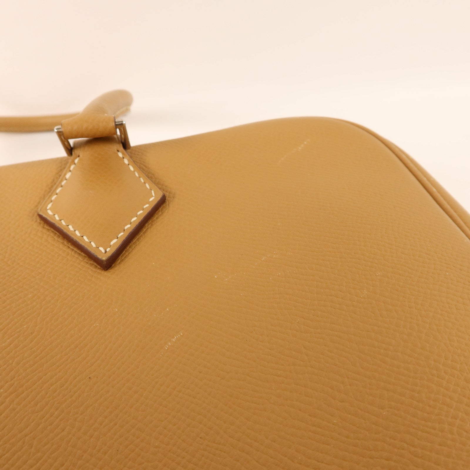 HERMES Epsom皮革Plume 32銀扣手挽袋Gold