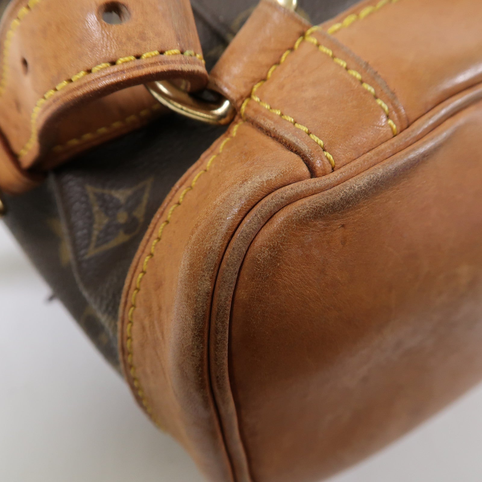 LOUIS VUITTON Monogram Montsouris MM金扣背包啡色