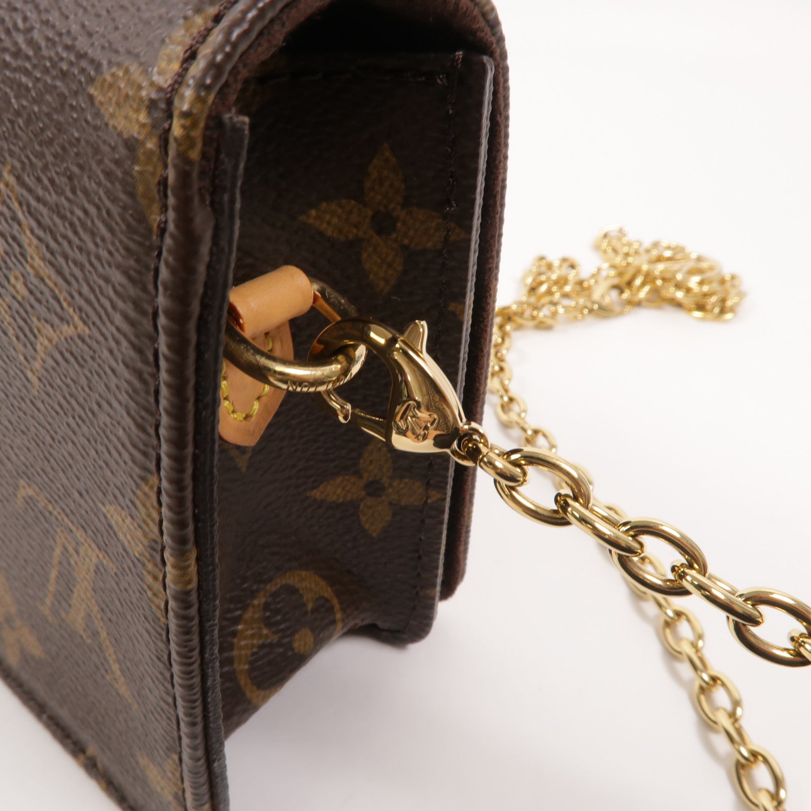 LOUIS VUITTON Monogram Wallet On Chain Lily鏈帶肩背袋