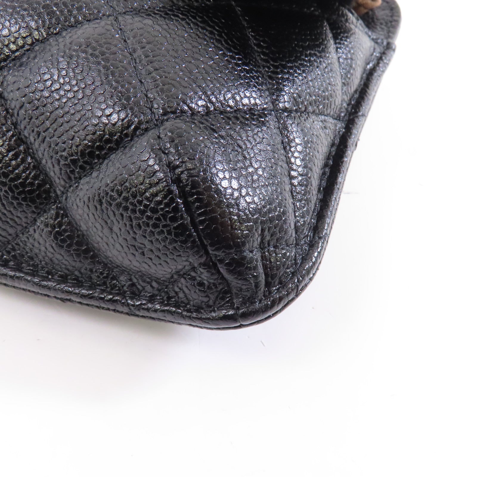 CHANEL 【激減優惠】菱格牛皮皮革Folder Tote Shoulder Bag金扣鏈帶手挽肩背兩用袋黑色/多色