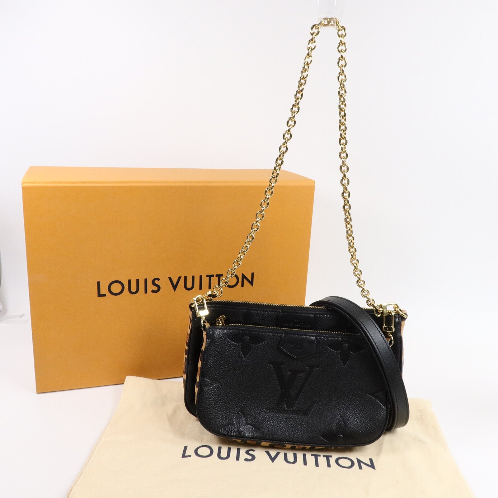 LOUIS VUITTON Monogram Empreinte Wild At Heart Multi Pochette Accessories肩背袋