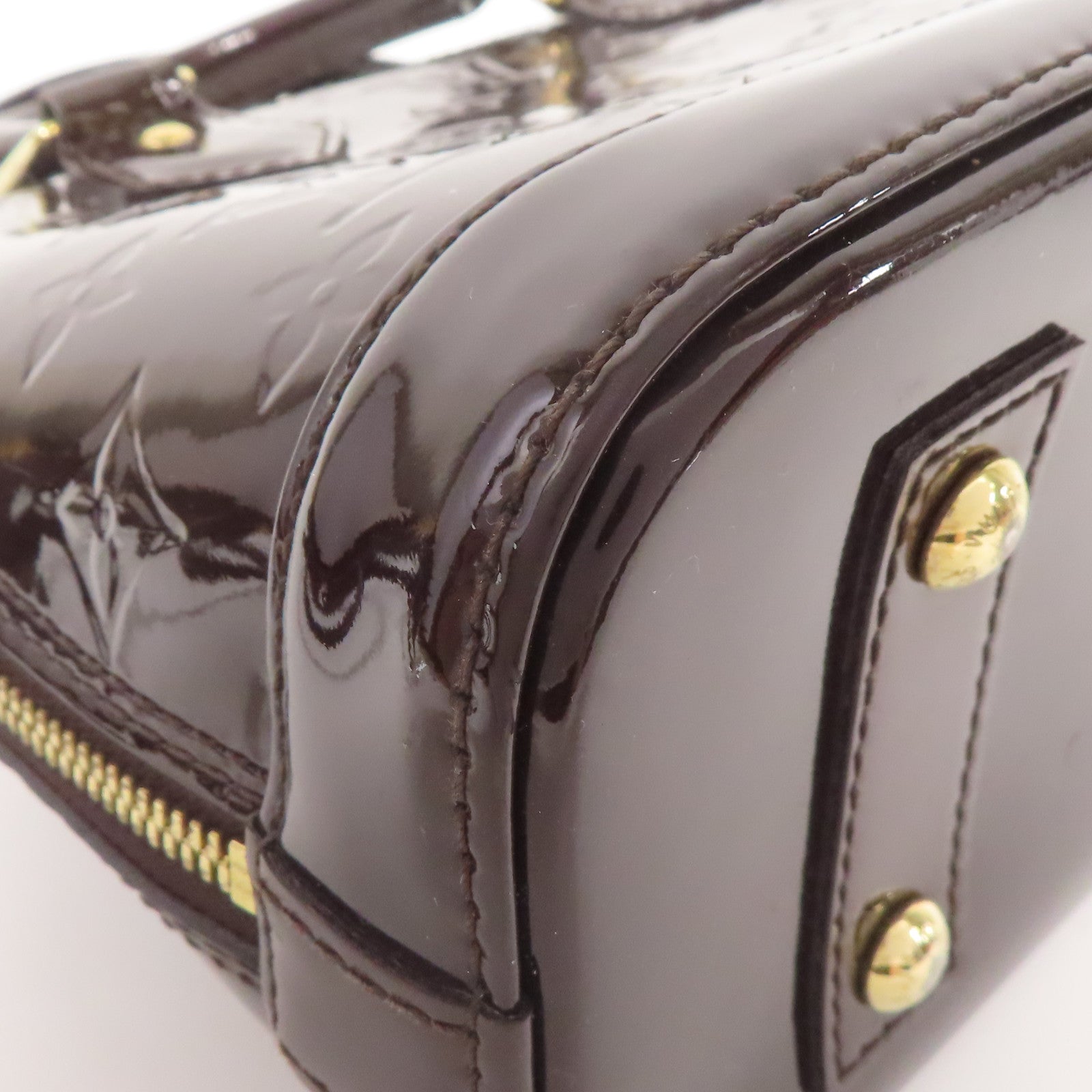 LOUIS VUITTON Vernis Alma BB金扣手挽肩背兩用袋