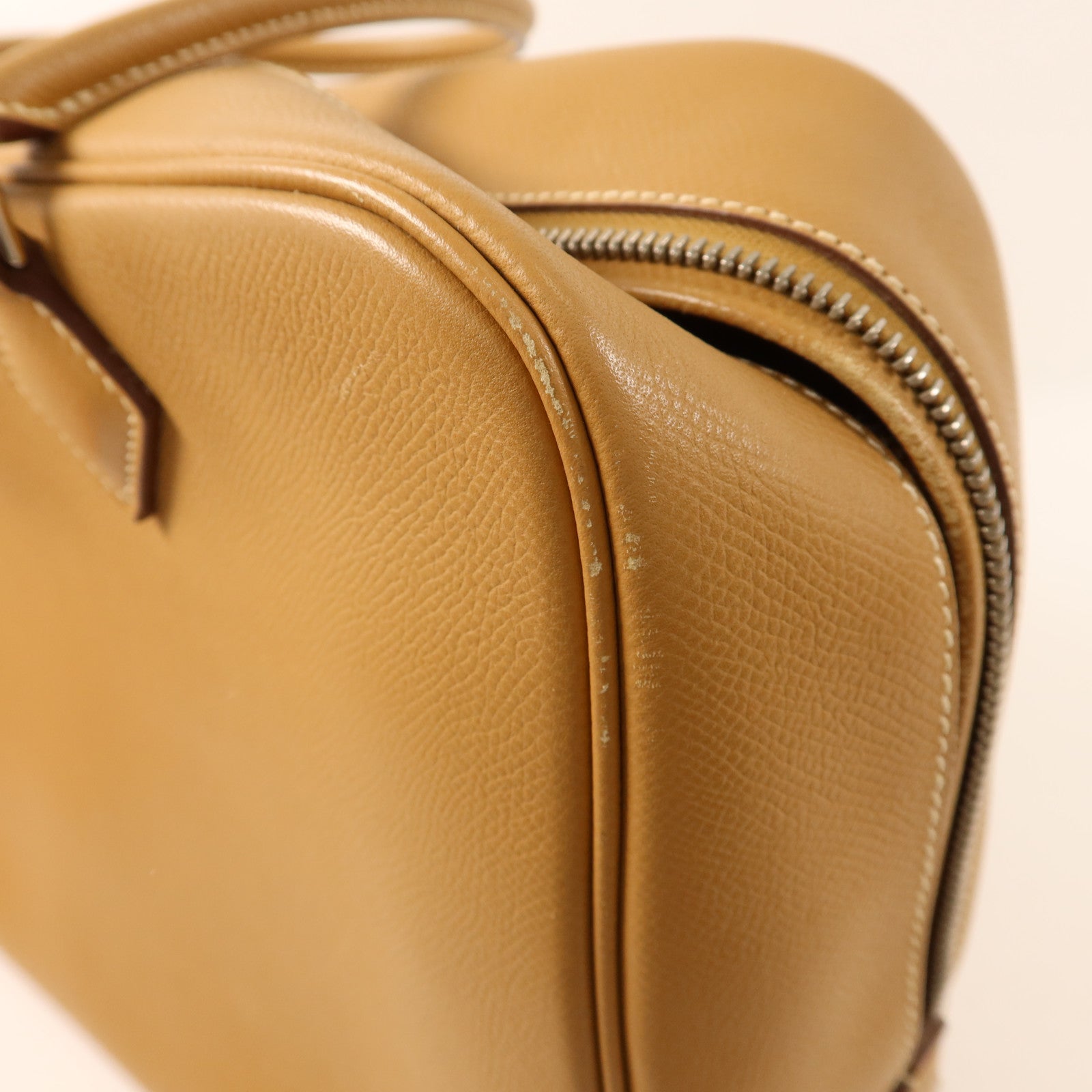 HERMES Epsom皮革Plume 32銀扣手挽袋Gold