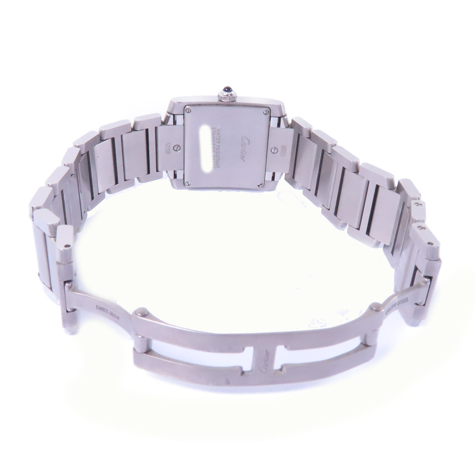 CARTIER Tank Francaise不鏽鋼手錶石英機芯白色