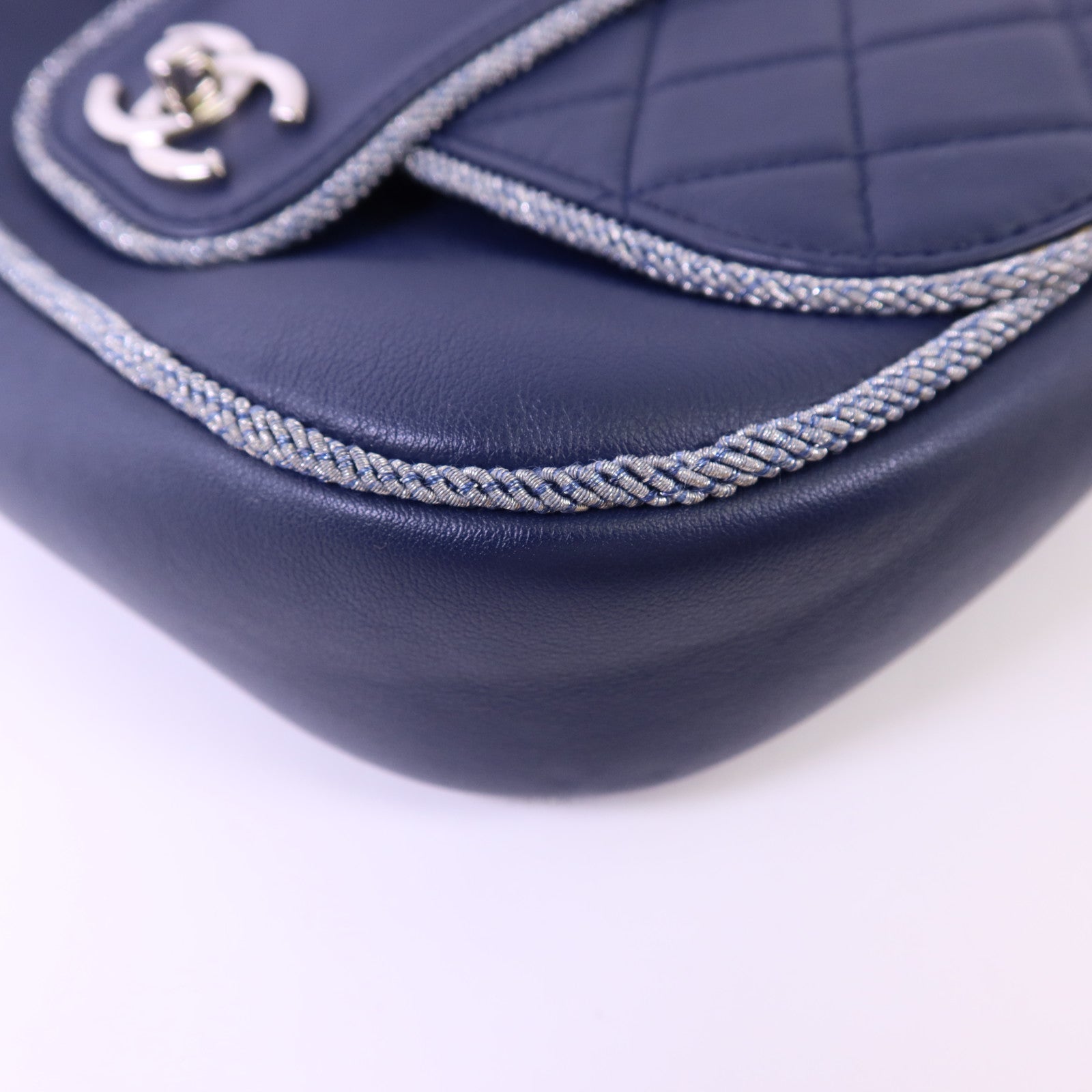 CHANEL 【激減優惠】羊皮皮革Chain Shoulder Bag銀扣鏈帶肩背袋