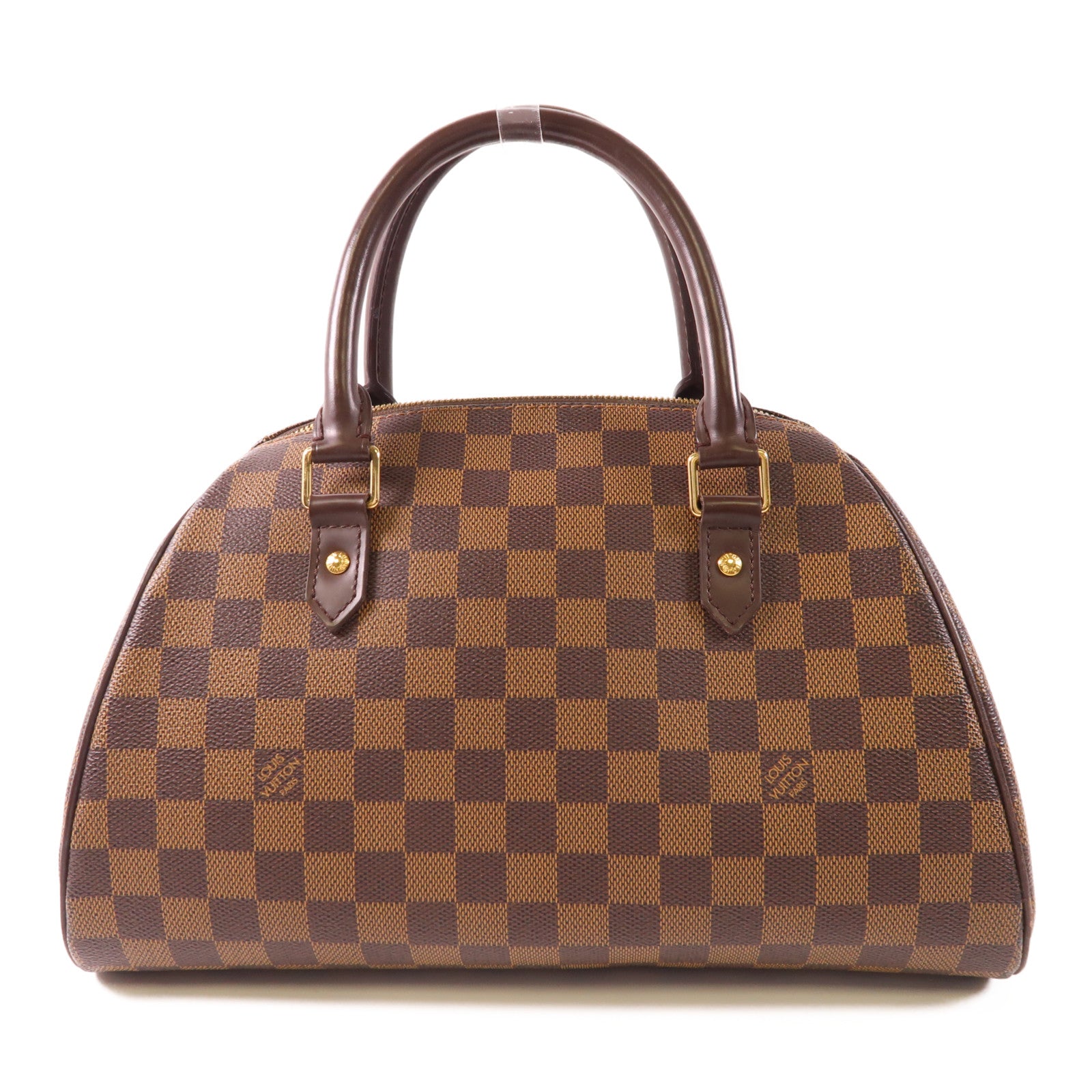 LOUIS VUITTON Damier Ribera MM金扣手挽袋