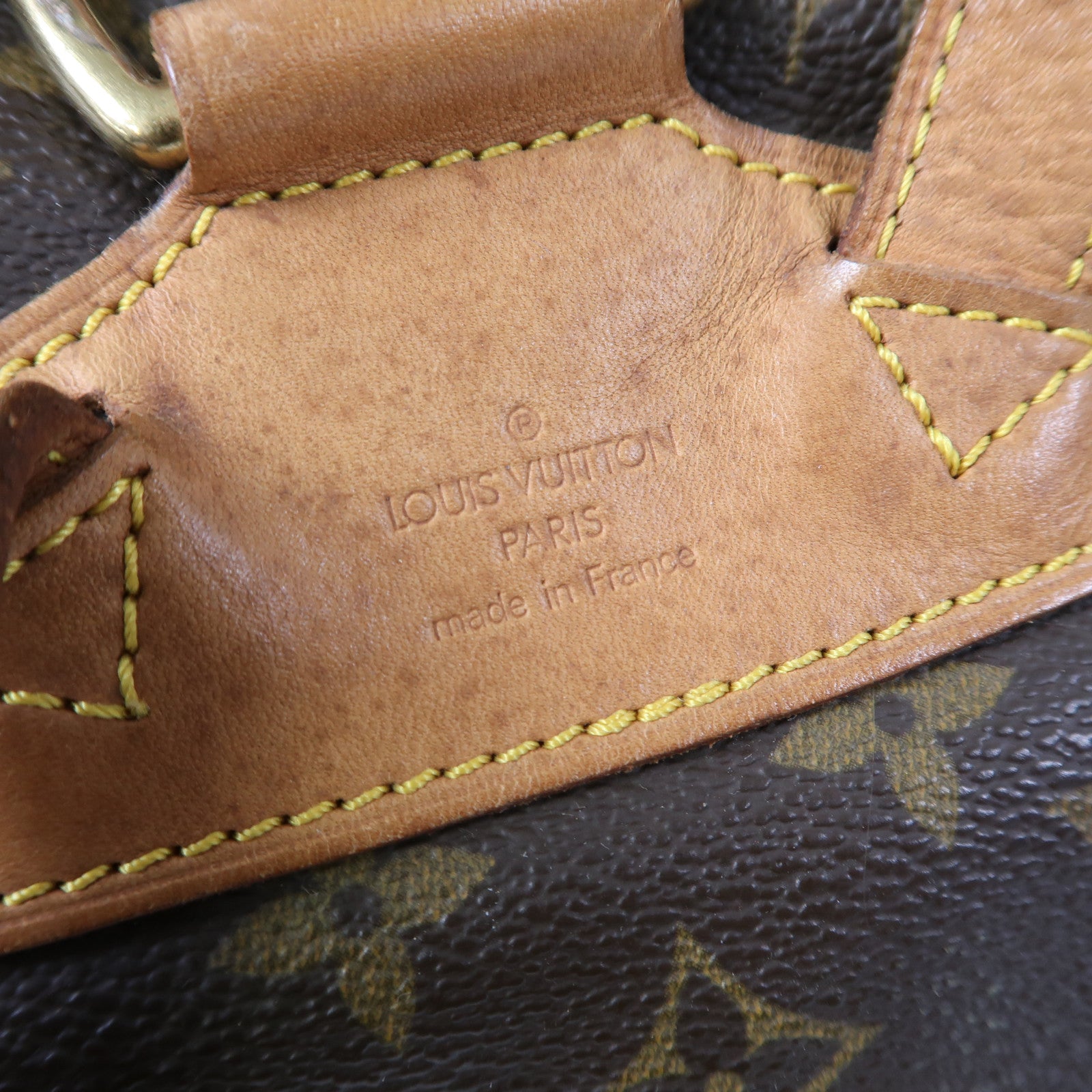 LOUIS VUITTON Monogram Montsouris MM金扣背包啡色