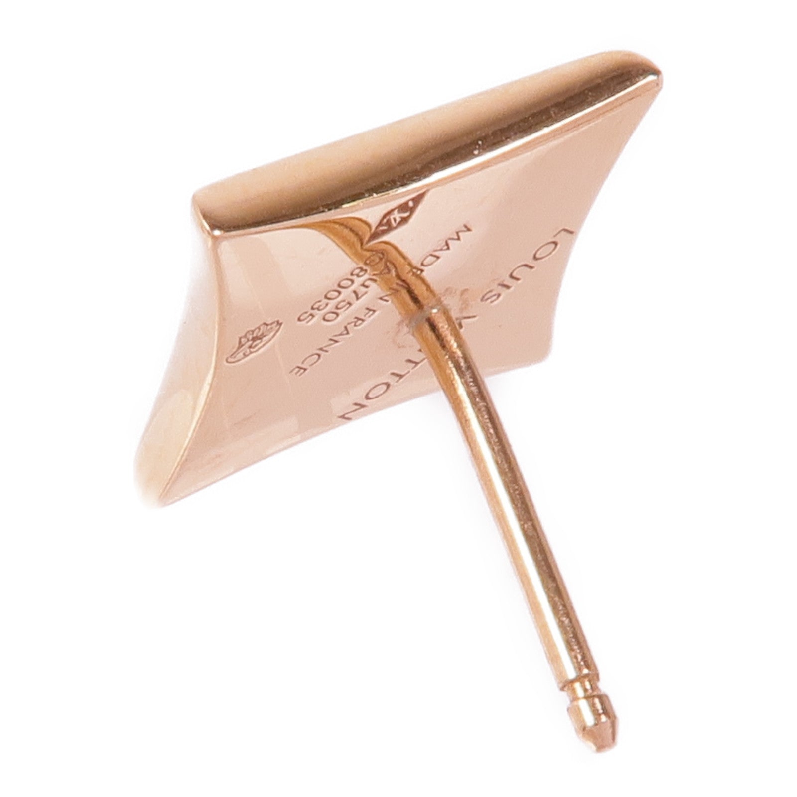 LOUIS VUITTON 18K玫瑰金Color Blossom Star Ear Stud珍珠母貝耳環