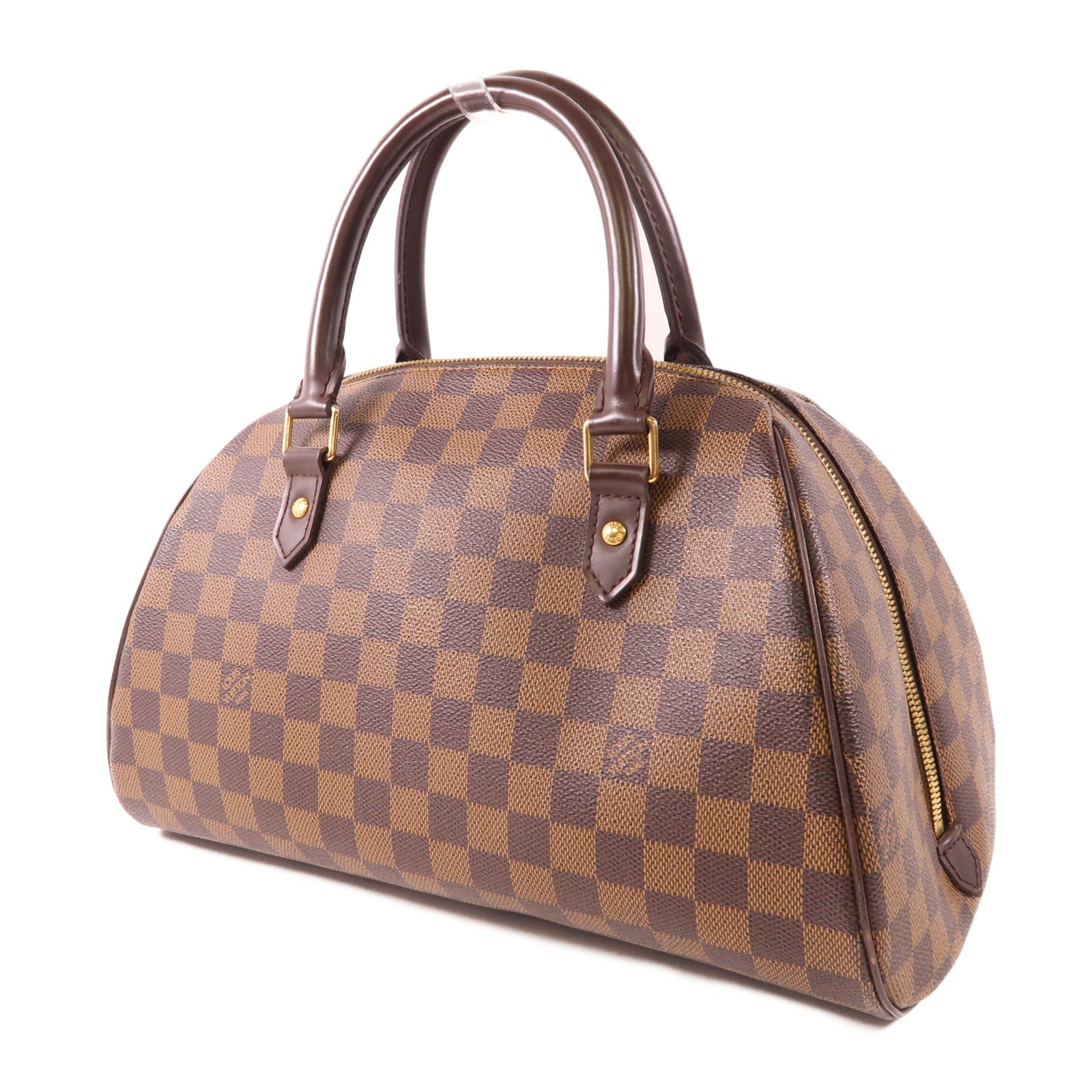 LOUIS VUITTON Damier Ribera MM金扣手挽袋