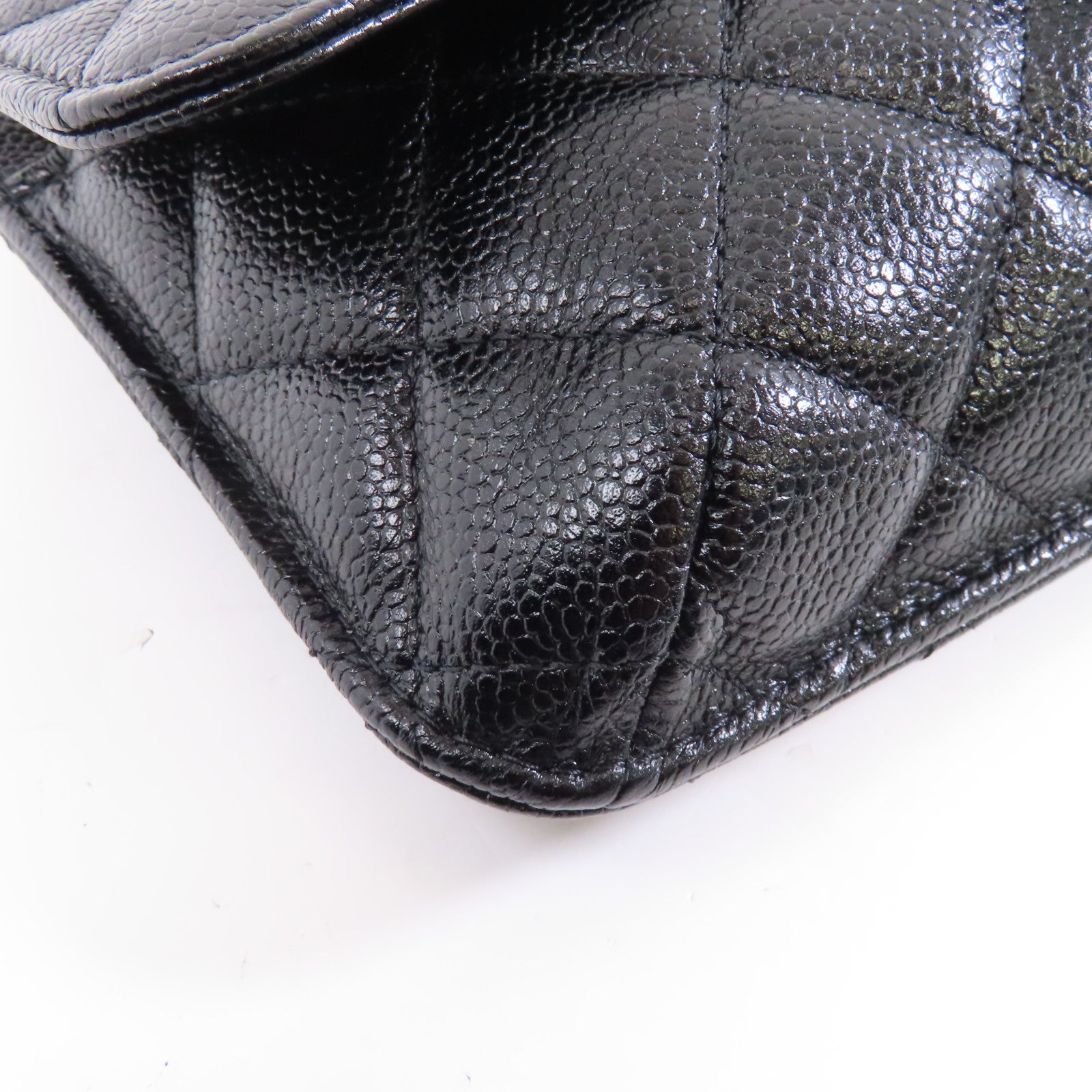 CHANEL 【激減優惠】菱格牛皮皮革Folder Tote Shoulder Bag金扣鏈帶手挽肩背兩用袋黑色/多色