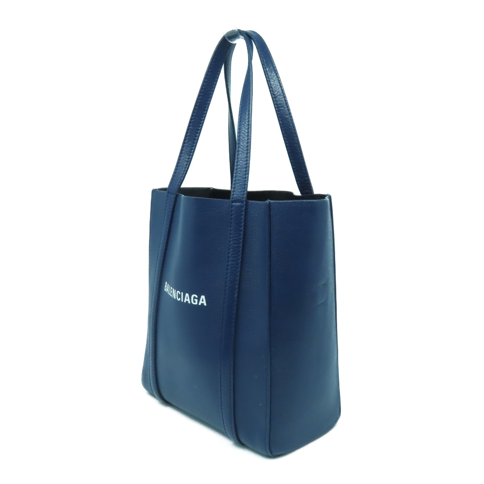 BALENCIAGA 【激減優惠】牛皮皮革XXS Tote Bag銀扣手挽肩背兩用袋深藍色