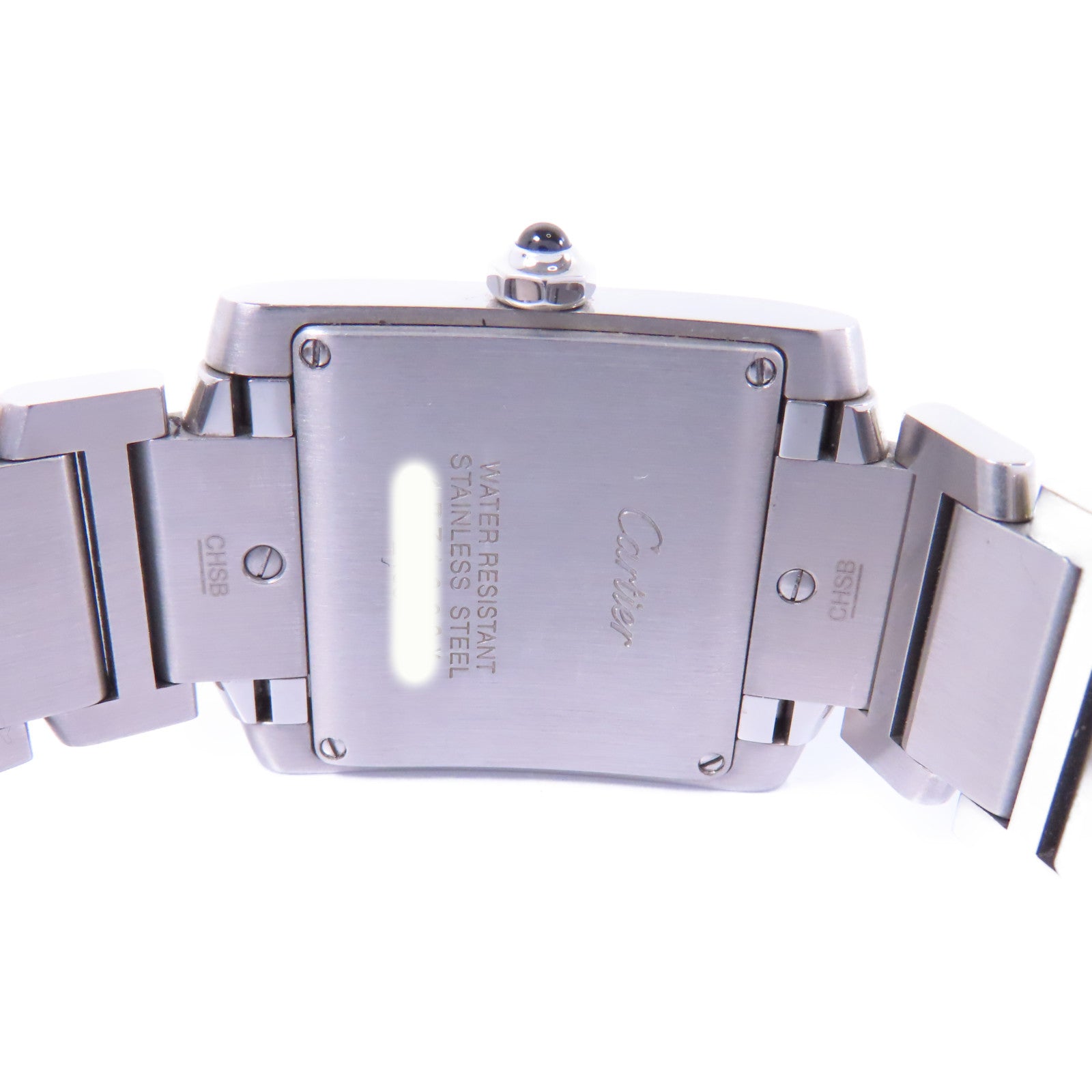 CARTIER Tank Francaise不鏽鋼手錶石英機芯白色