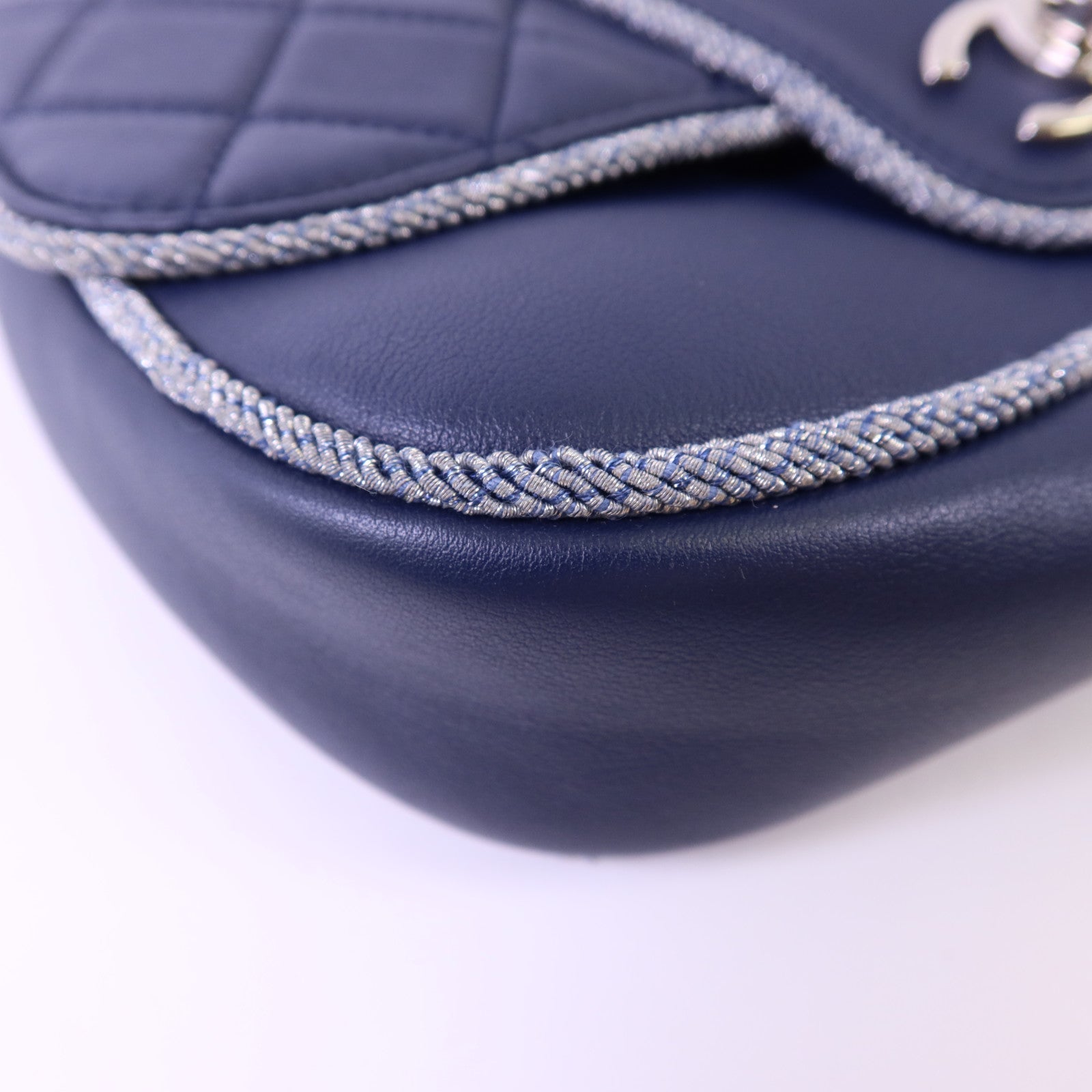 CHANEL 【激減優惠】羊皮皮革Chain Shoulder Bag銀扣鏈帶肩背袋