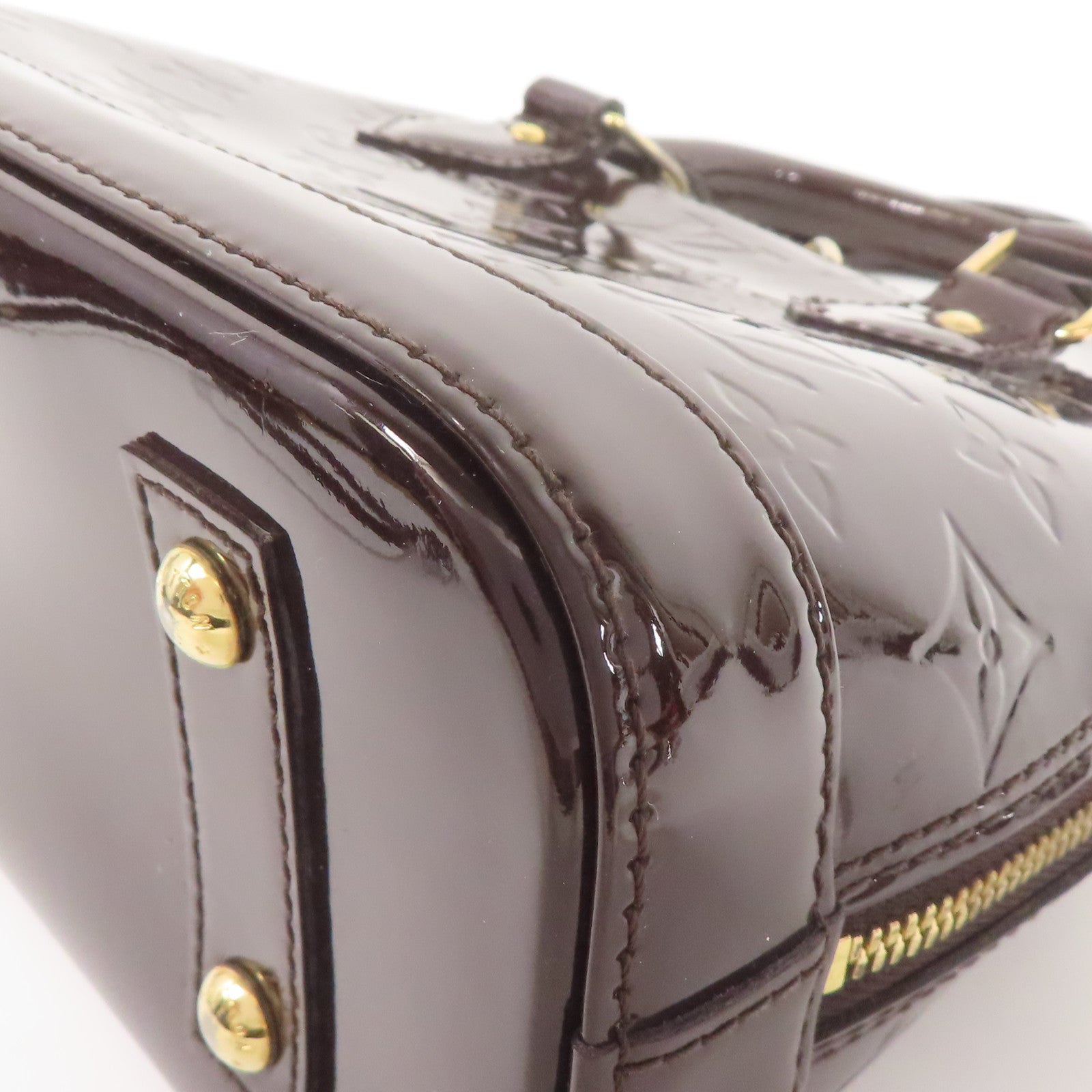 LOUIS VUITTON Vernis Alma BB金扣手挽肩背兩用袋