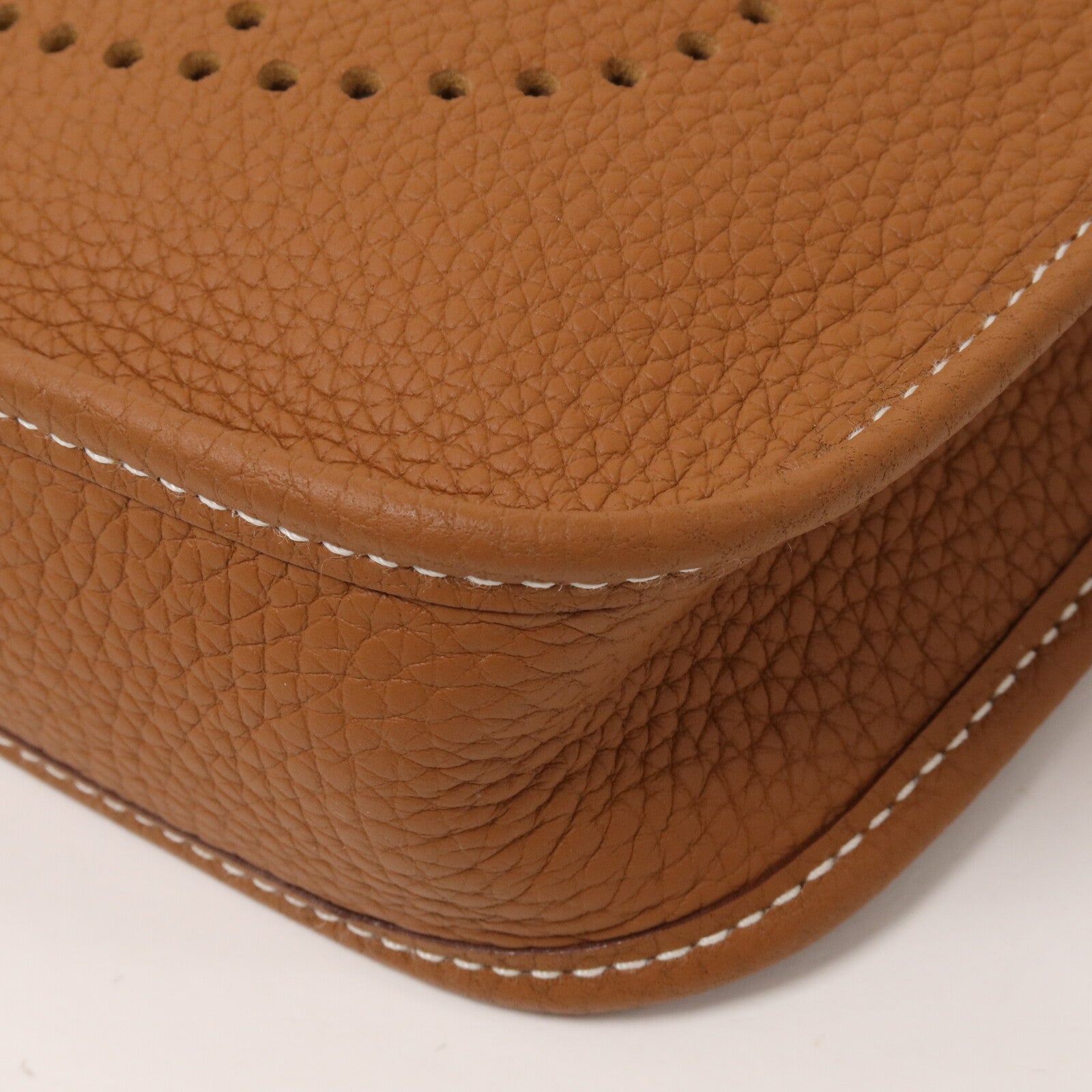 HERMES Clemence皮革Evelyne TPM肩背袋Gold