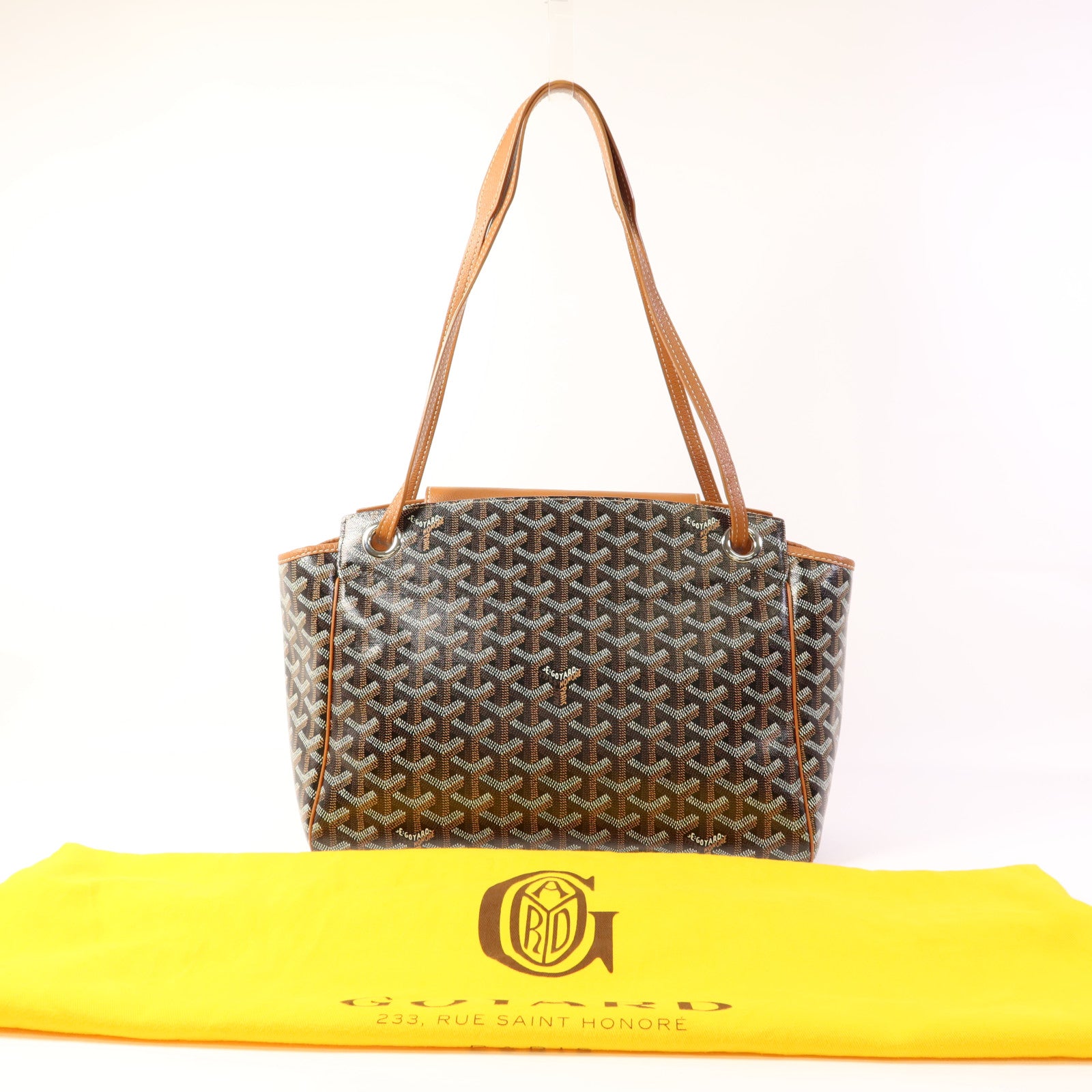 GOYARD 塗層帆布Rouette銀扣肩背袋