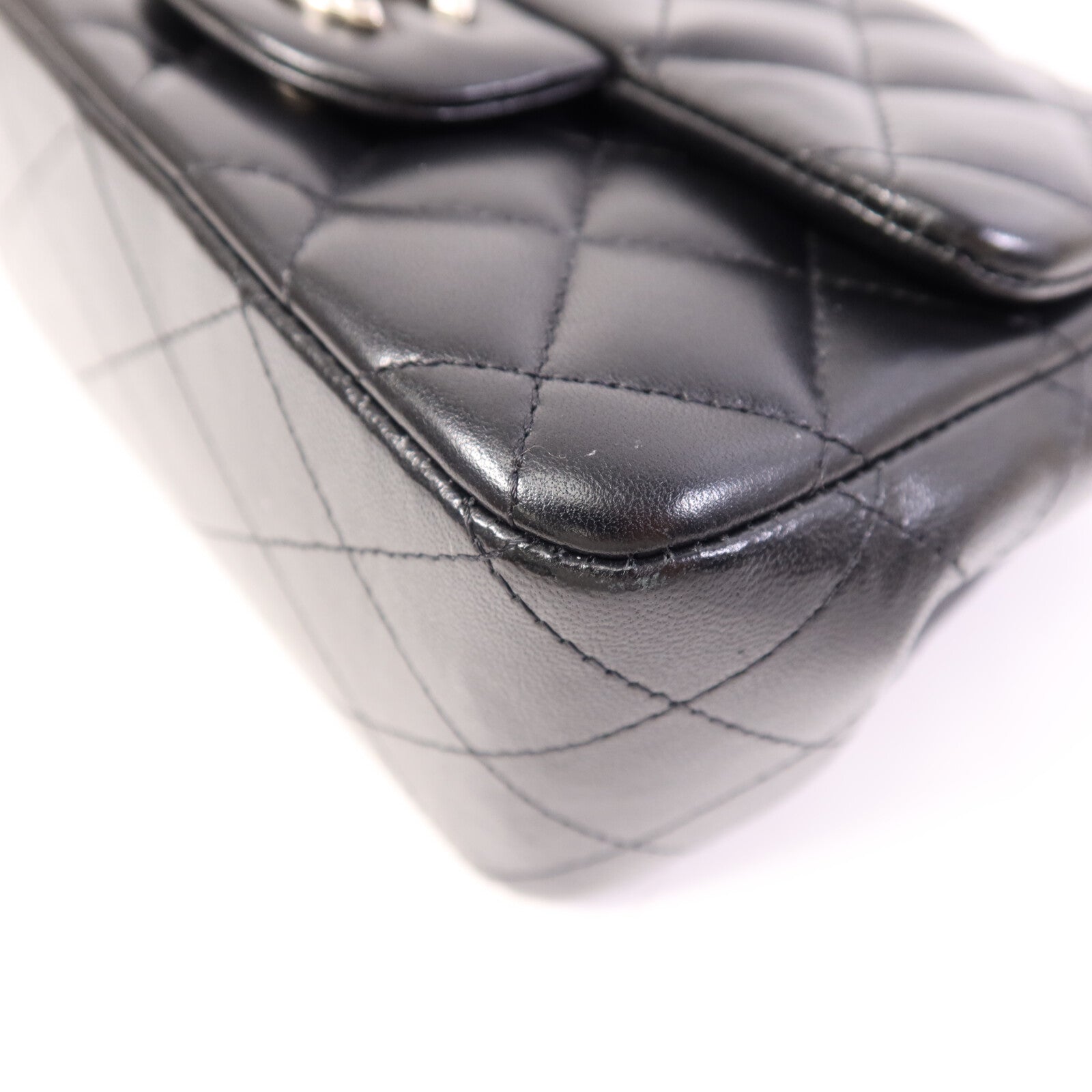 CHANEL 羊皮皮革Classic 17銀扣鏈帶肩背袋