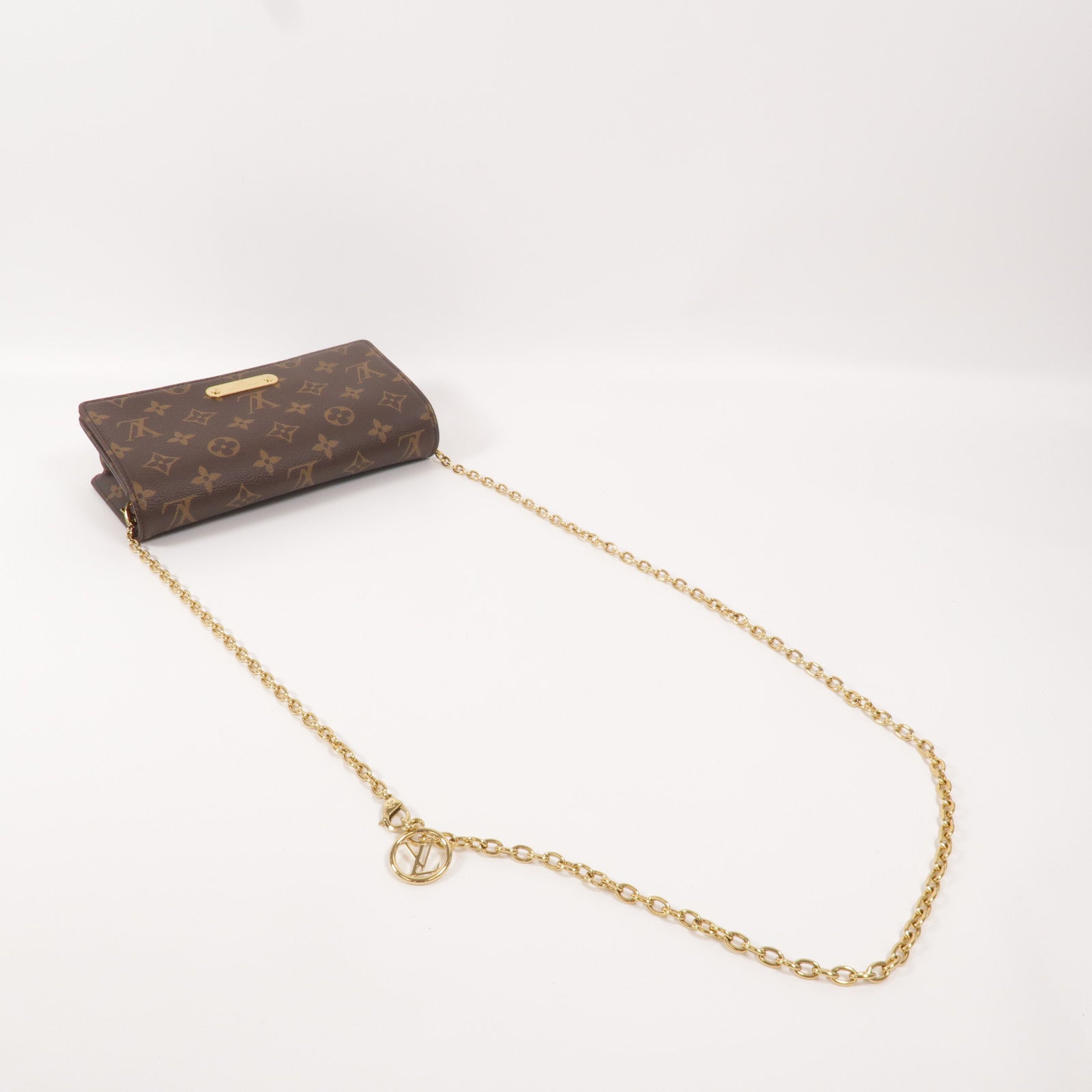 LOUIS VUITTON Monogram Wallet On Chain Lily鏈帶肩背袋