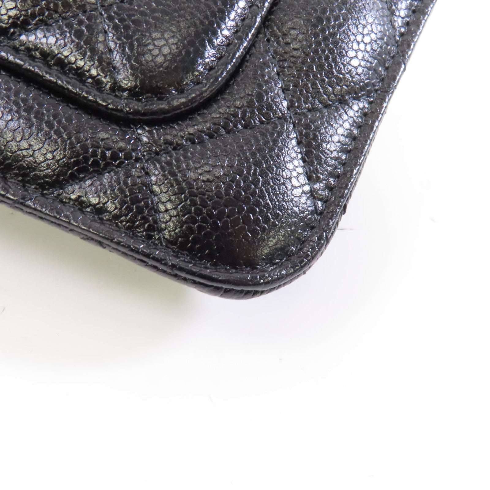 CHANEL 【激減優惠】菱格牛皮皮革Folder Tote Shoulder Bag金扣鏈帶手挽肩背兩用袋黑色/多色